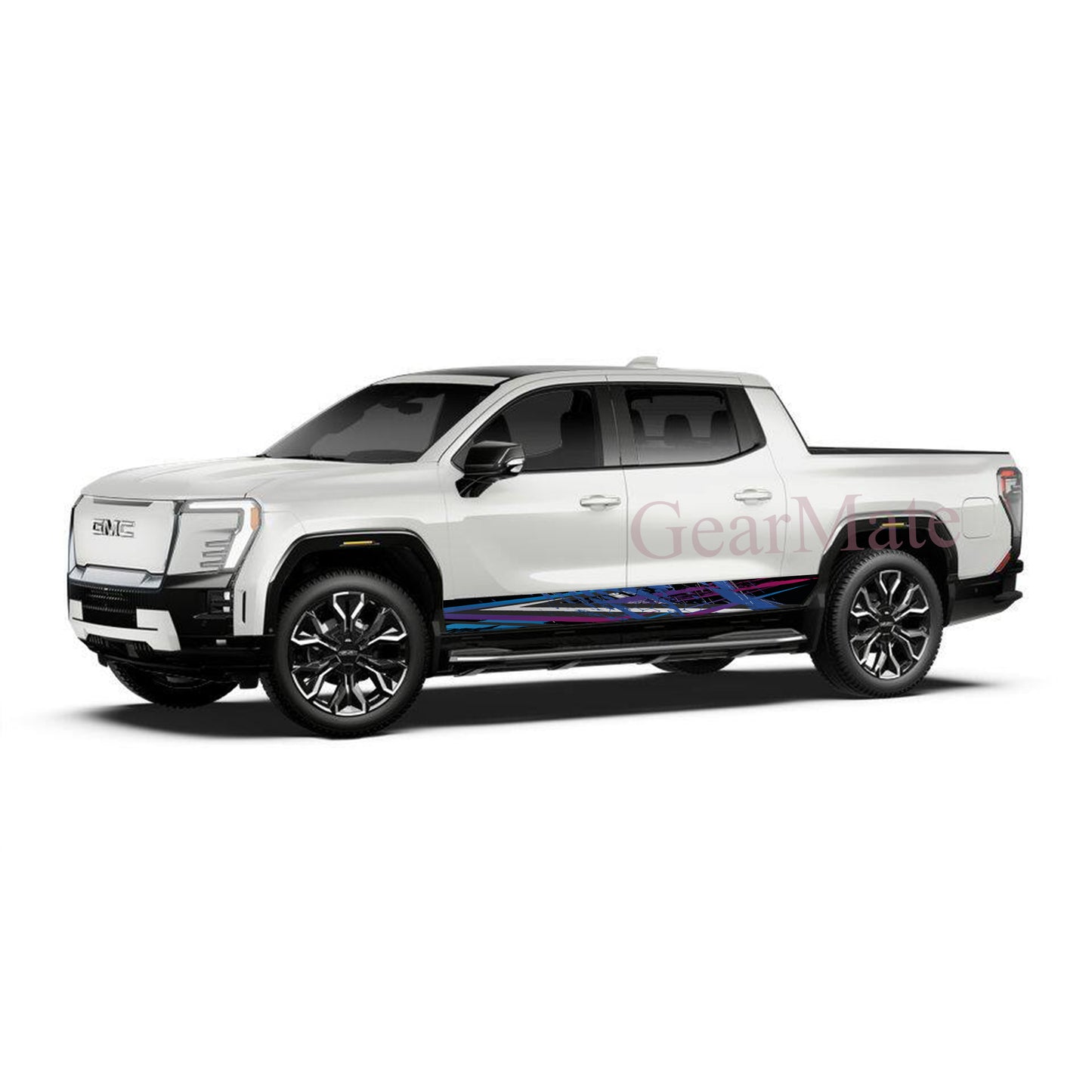 Racing Stripe Paint Blue Rocker Panel Graphic Decal Kit (Left & Right Sides) - High Quality Vinyl for Trucks & SUVs