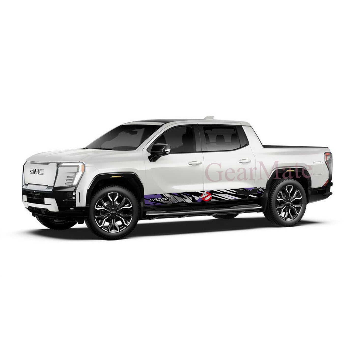 Sport Purple Ghost Busters Rocker Panel Graphic Decal Kit (Left & Right Sides) - High Quality Vinyl for Trucks & SUVs
