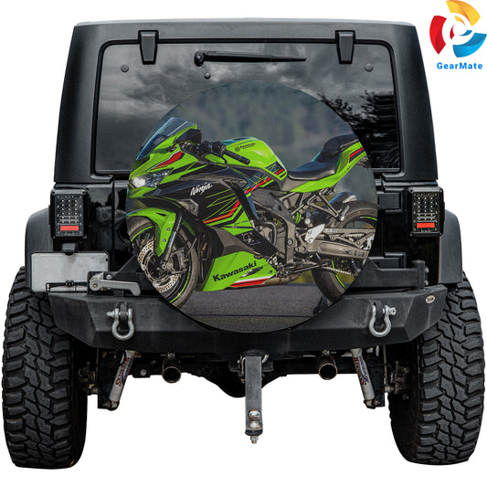 Kawasaki Ninja ZX Spare Tire Cover – Premium Waterproof UV Resistant Protector