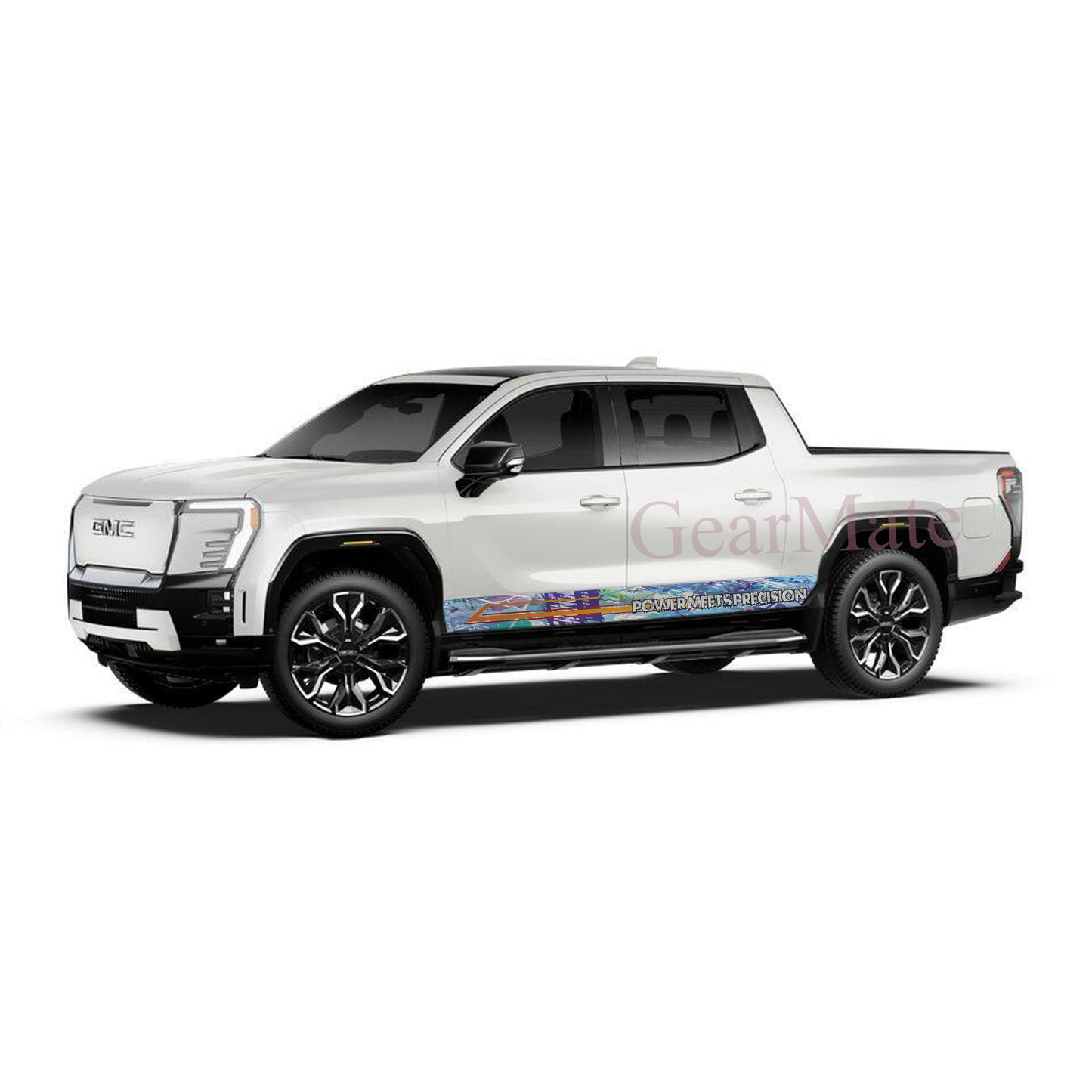 Power Meets Precision Rocker Panel Graphic Decal Kit (Left & Right Sides) - High Quality Vinyl for Trucks & SUVs