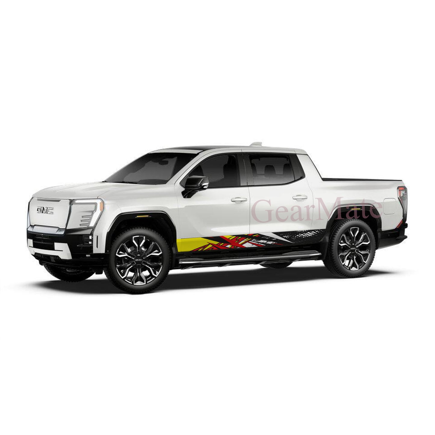 Racing Stripe Bolt Red Rocker Panel Graphic Decal Kit (Left & Right Sides) - High Quality Vinyl for Trucks & SUVs