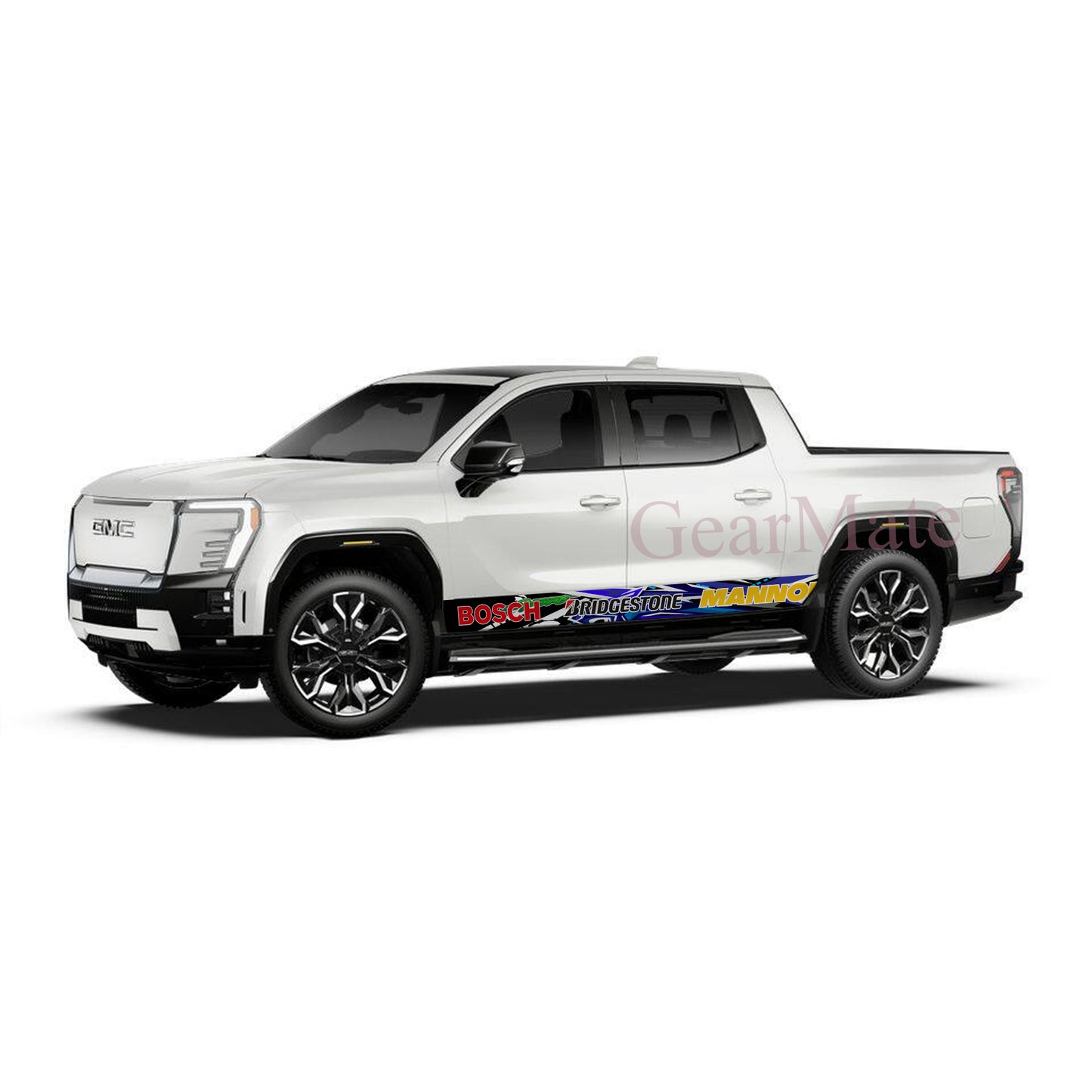 Tiger Blue Bridgestone Rocker Panel Graphic Decal Kit (Left & Right Sides) - High Quality Vinyl for Trucks & SUVs