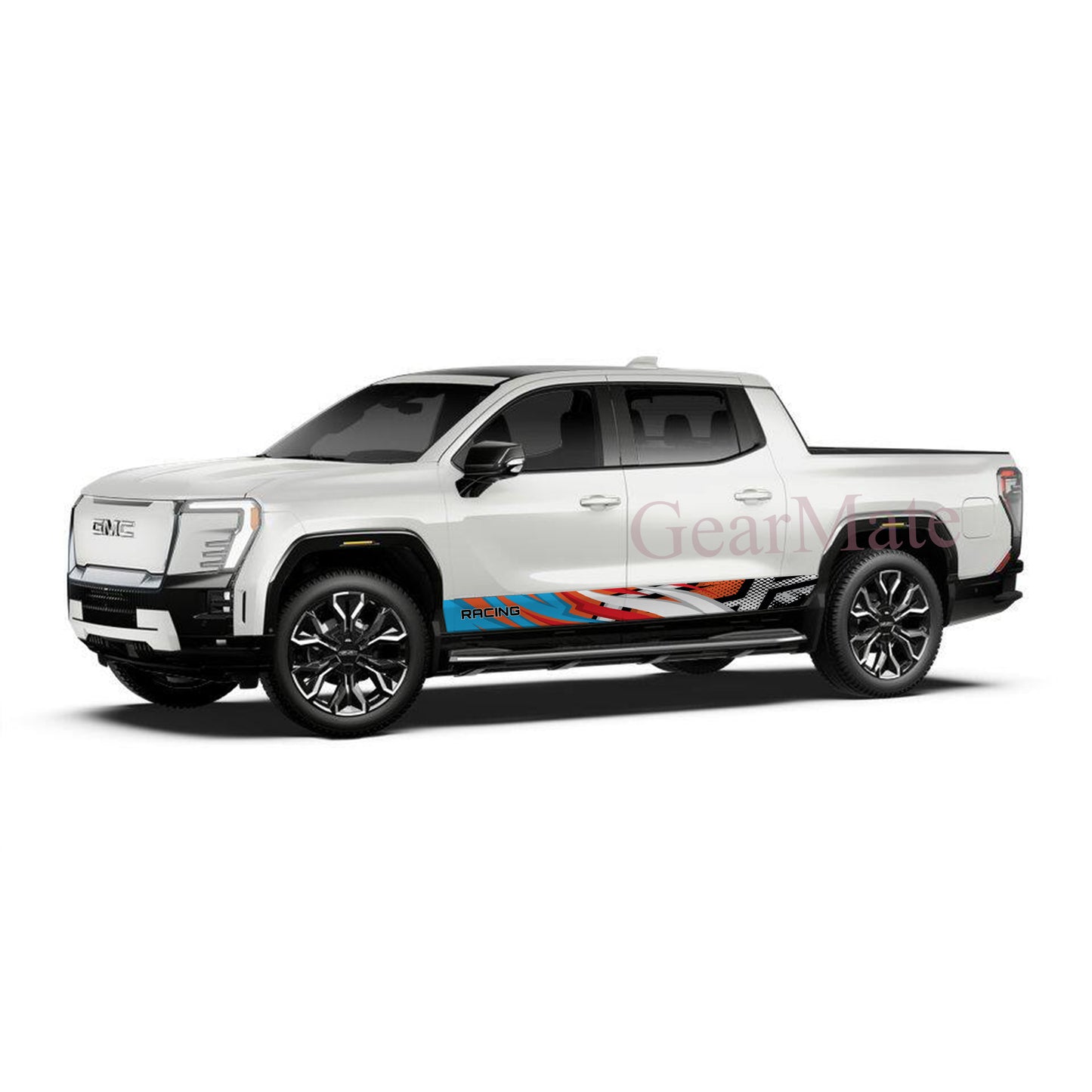 Racing BRed Rocker Panel Graphic Decal Kit (Left & Right Sides) - High Quality Vinyl for Trucks & SUVs