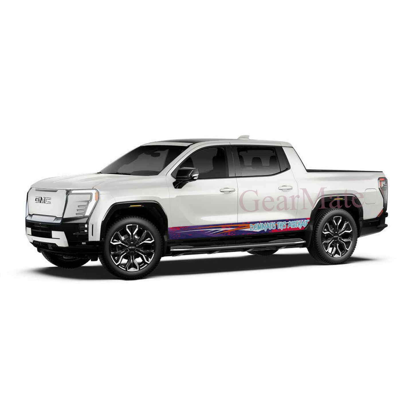Dominate the Asphalt Rocker Panel Graphic Decal Kit (Left & Right Sides) - High Quality Vinyl for Trucks & SUVs