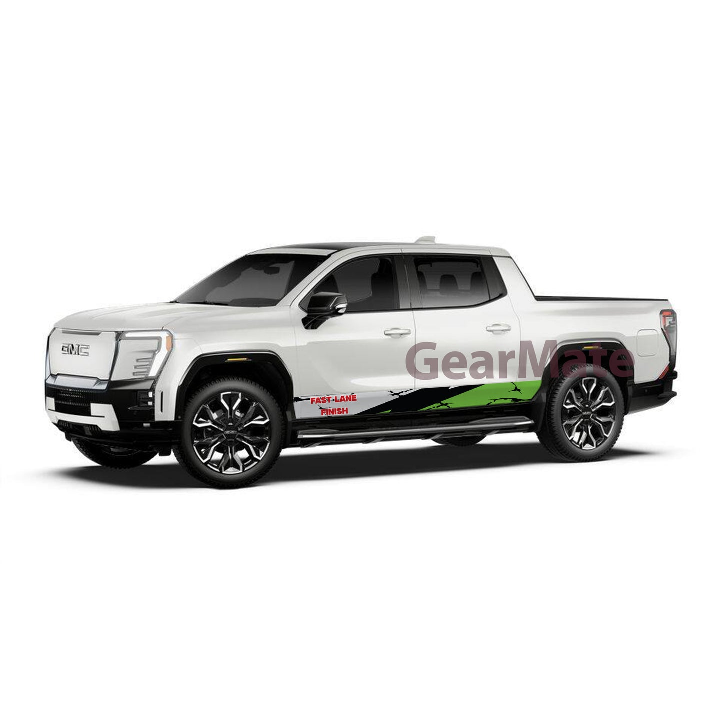 Fast Lane Finish Rocker Panel Graphic Decal Kit (Left & Right Sides) - High Quality Vinyl for Trucks & SUVs