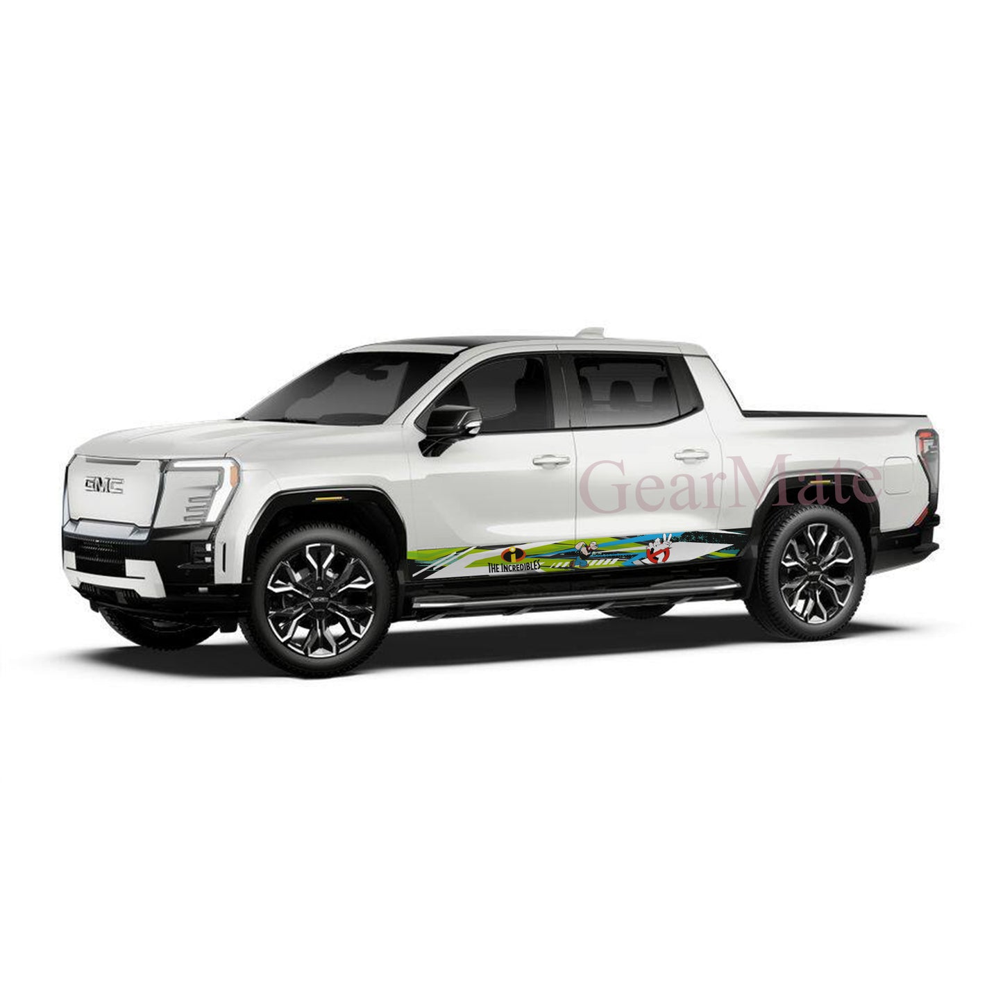 Racing Green Blue The Incredibles Rocker Panel Graphic Decal Kit (Left & Right Sides) - High Quality Vinyl for Trucks & SUVs