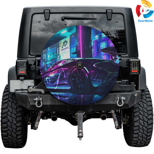 Cyberpunk McLaren Sci-Fi Spare Tire Cover – Premium Waterproof UV Resistant Protector