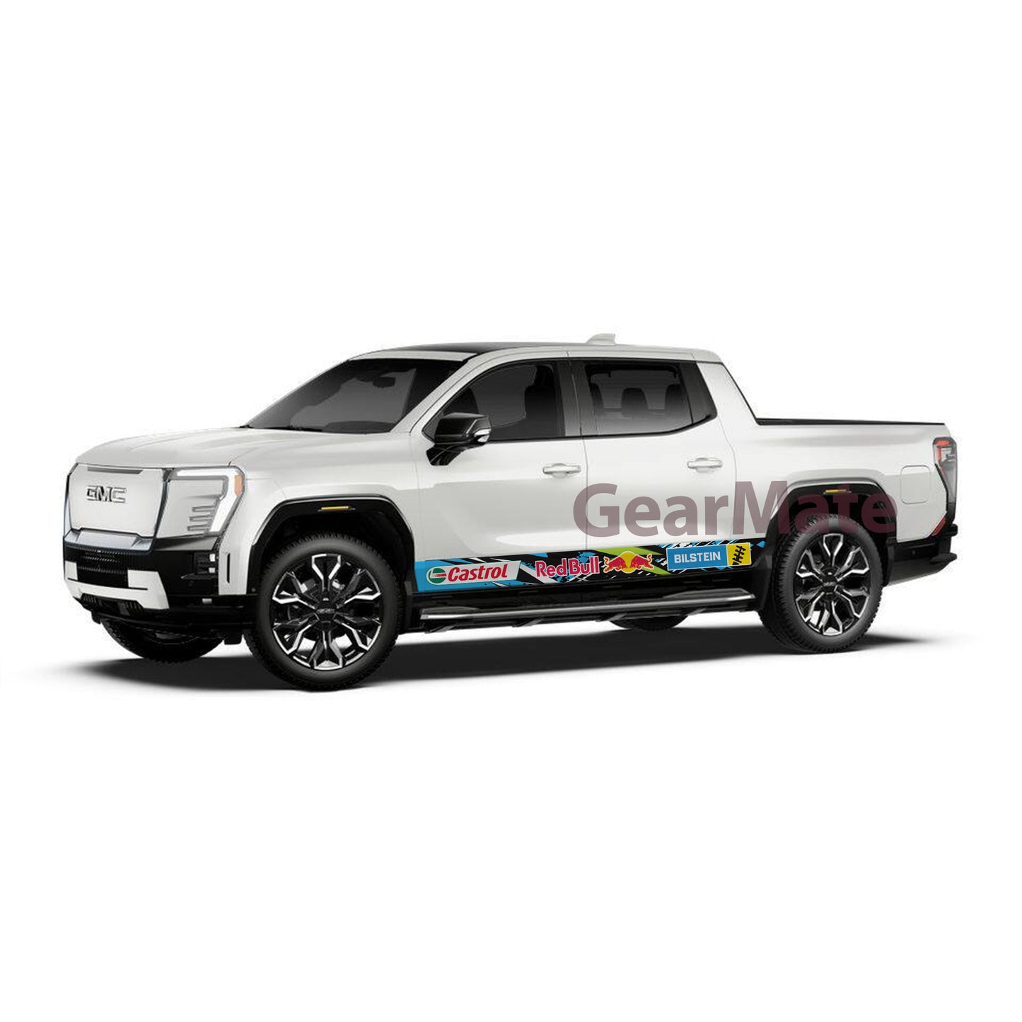 Sport Stripe Racing BG Bilstein Castrol Redbull Rocker Panel Graphic Decal Kit (Left & Right Sides) - High Quality Vinyl for Trucks & SUVs