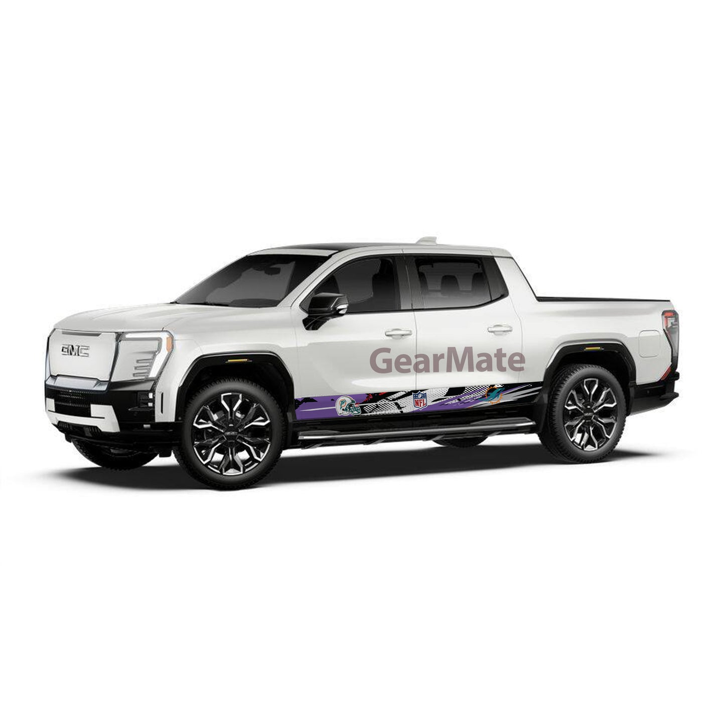 NFL Miami Dolphins Rocker Panel Graphic Decal Kit (Left & Right Sides) - High Quality Vinyl for Trucks & SUVs