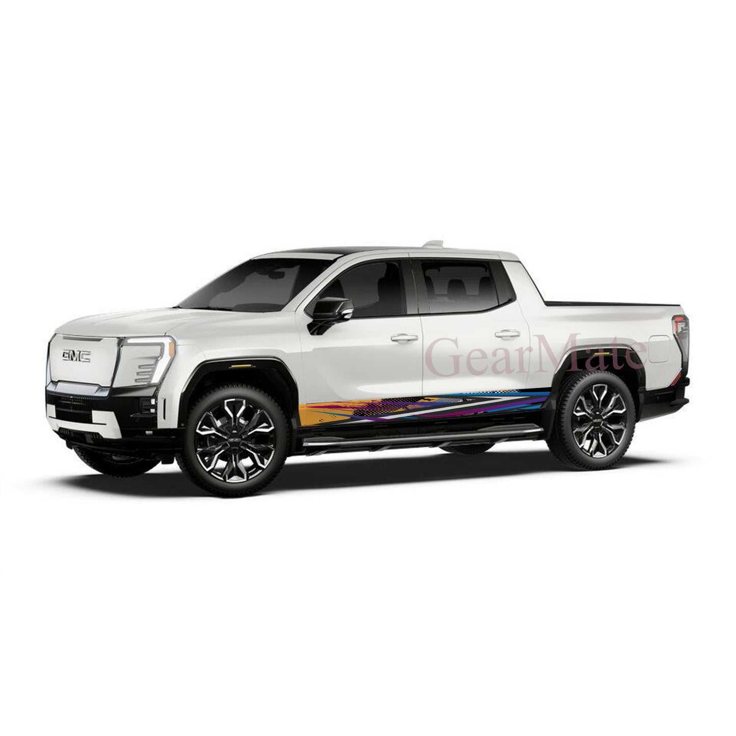 Sport Purple Orange Panel Graphic Decal Kit (Left & Right Sides) - High Quality Vinyl for Trucks & SUVs