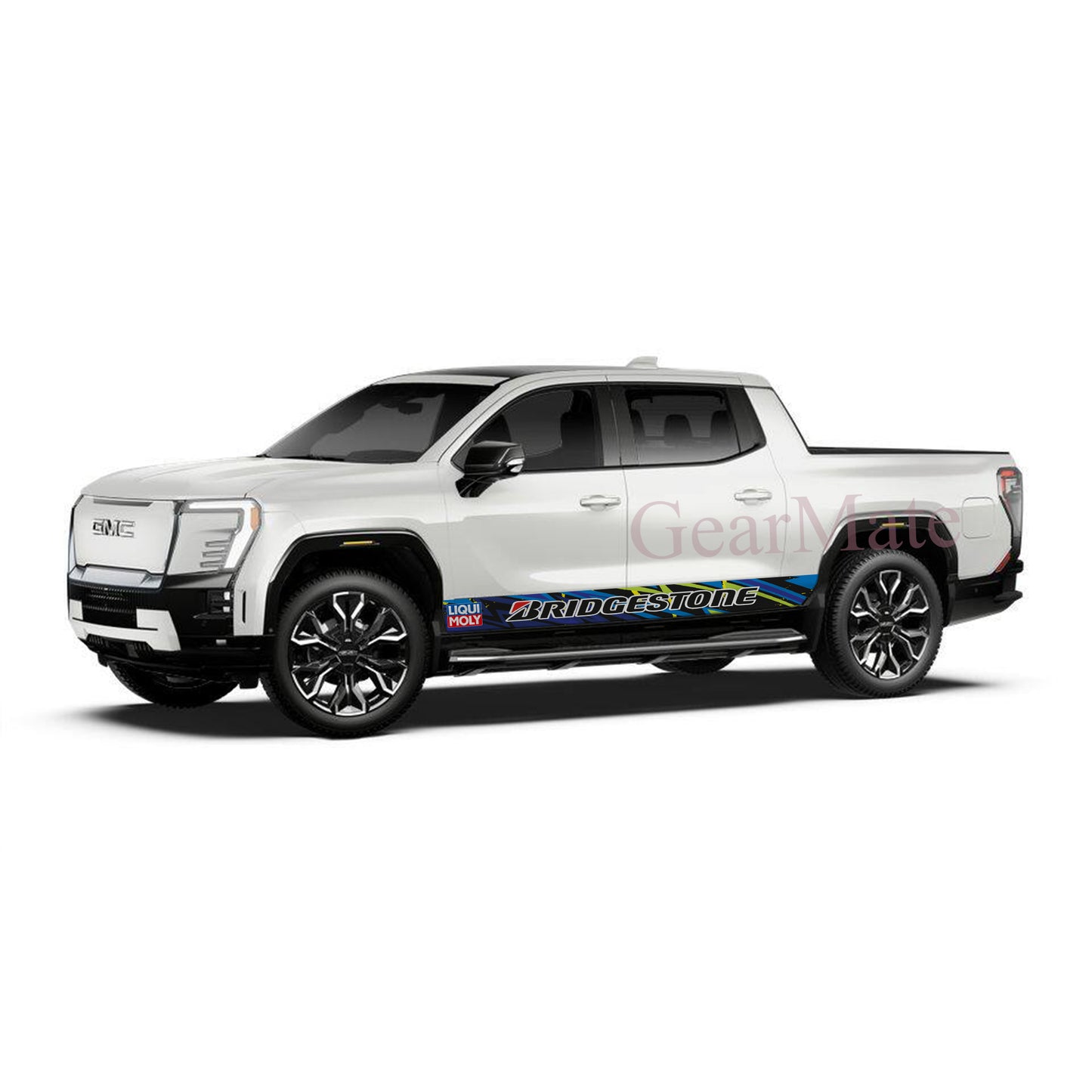 Burn Rubber Fast Bridgestone Rocker Panel Graphic Decal Kit (Left & Right Sides) - High Quality Vinyl for Trucks & SUVs