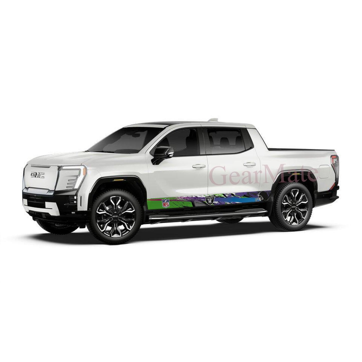 NFL Las Vegas Raiders Rocker Panel Graphic Decal Kit (Left & Right Sides) - High Quality Vinyl for Trucks & SUVs