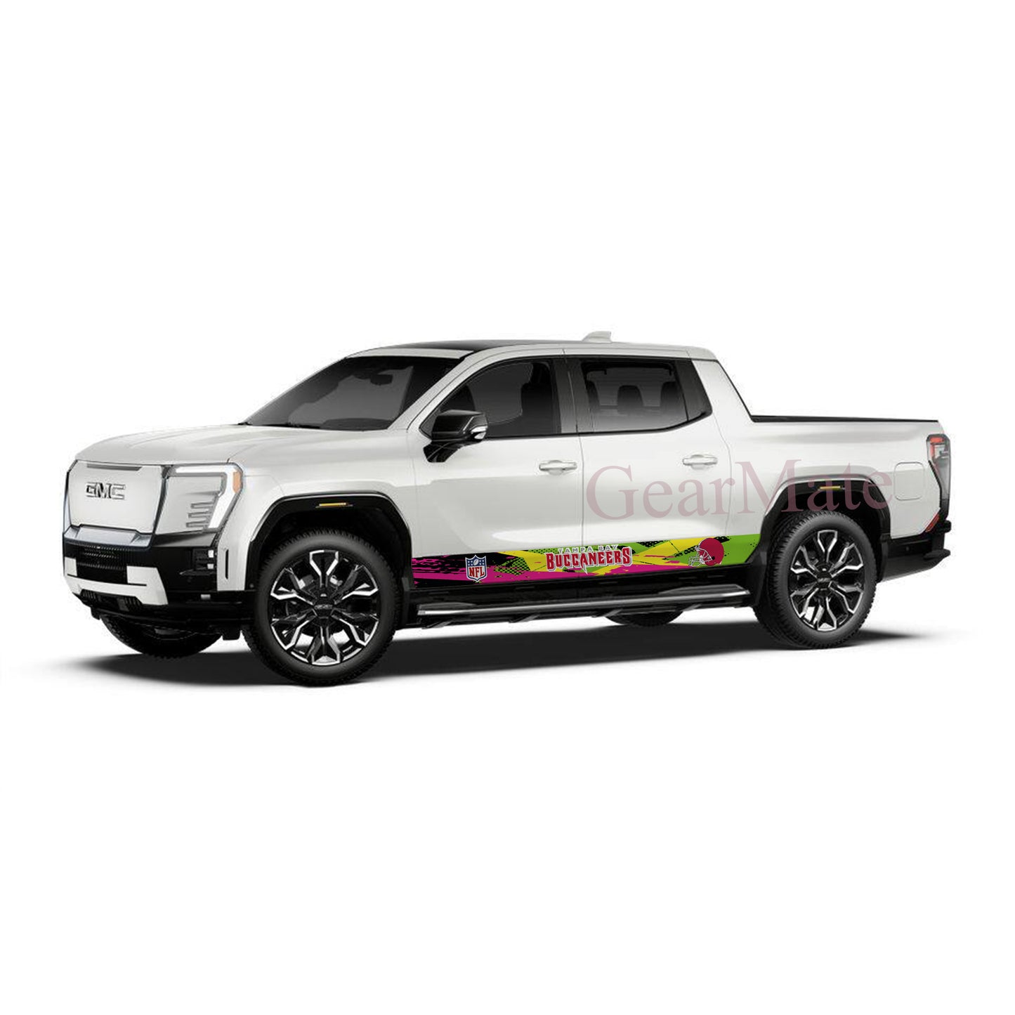 NFL Tampa Bay Buccaneers 1 Rocker Panel Graphic Decal Kit (Left & Right Sides) - High Quality Vinyl for Trucks & SUVs