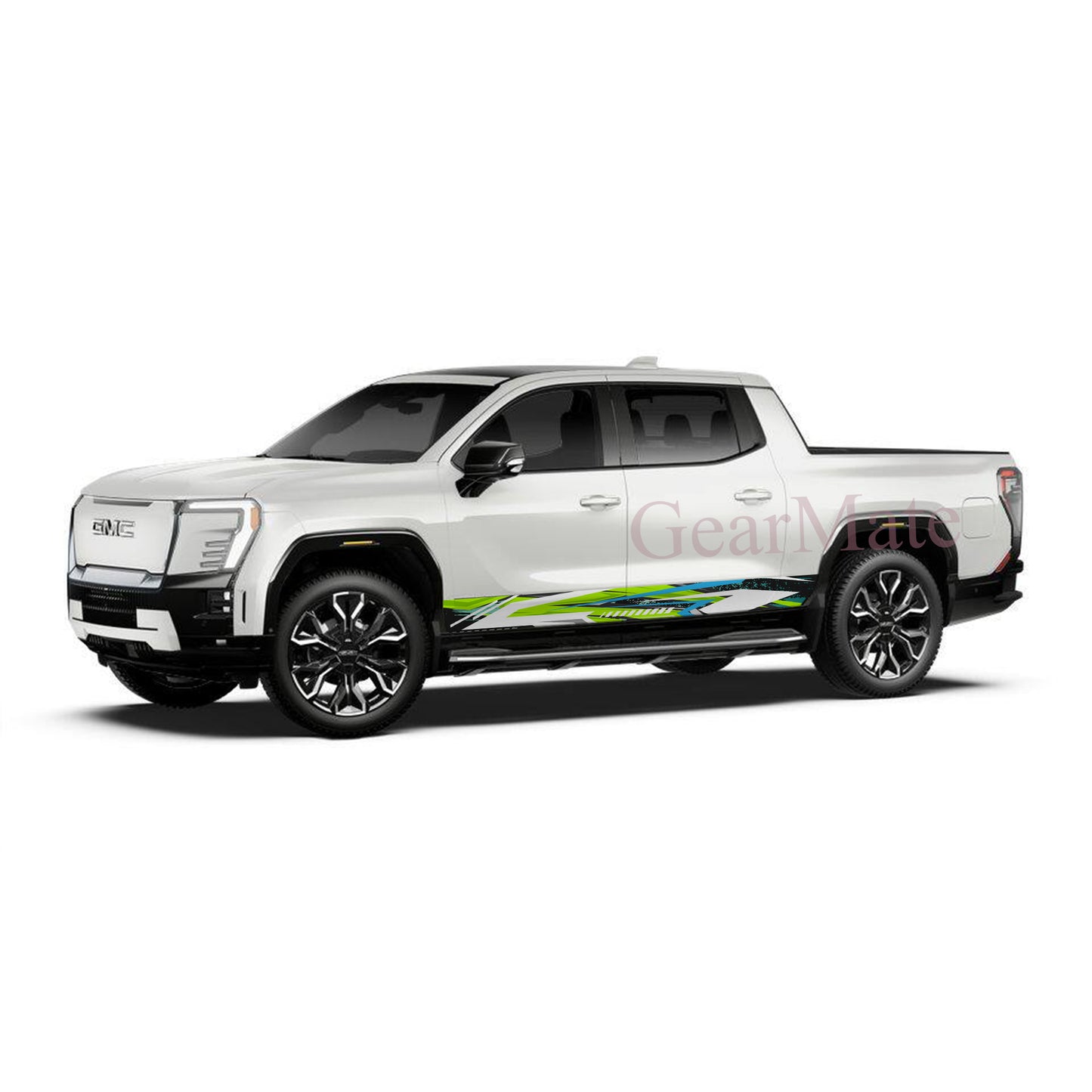 Racing Green Blue Panel Graphic Decal Kit (Left & Right Sides) - High Quality Vinyl for Trucks & SUVs