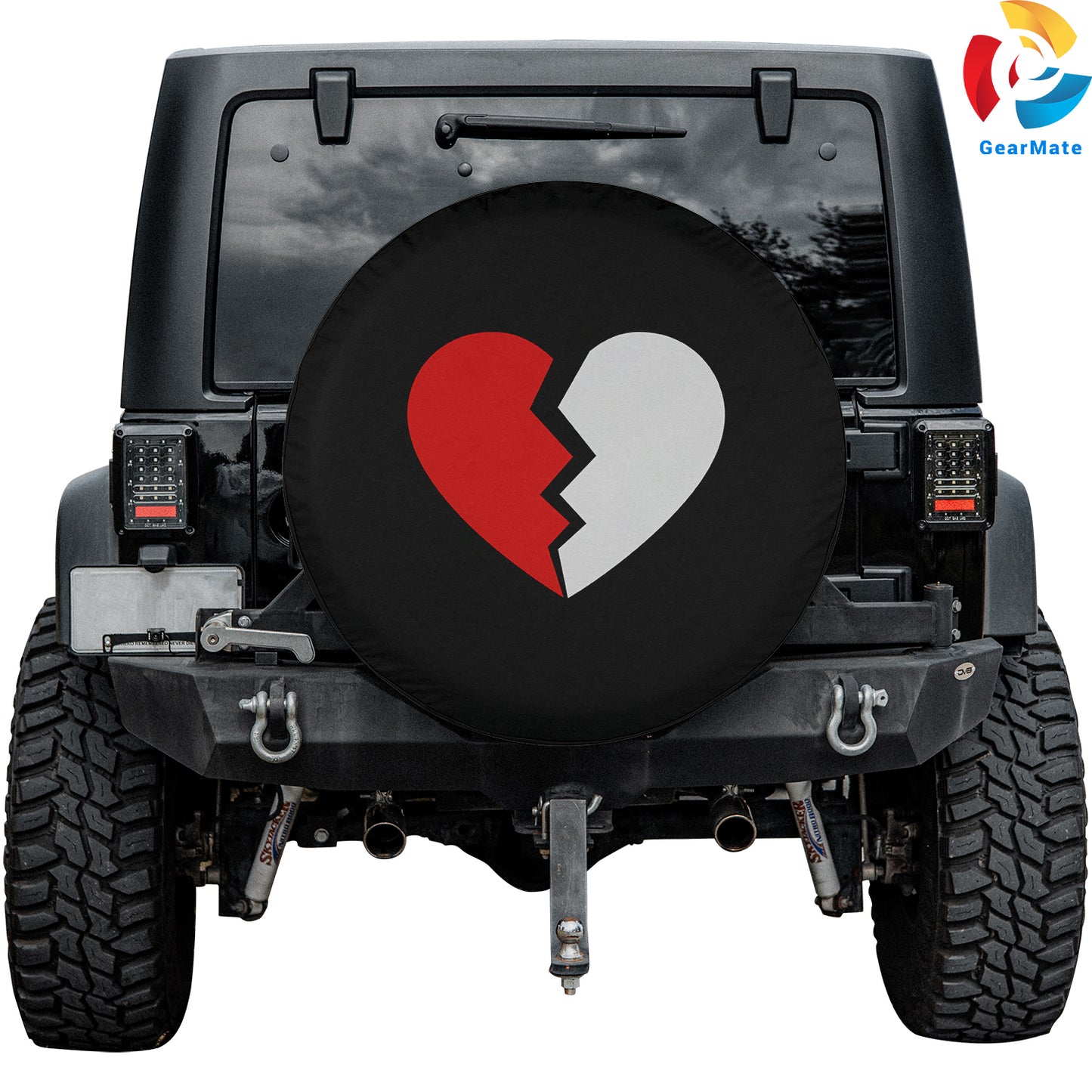 Broken Heart Spare Tire Cover – Premium Waterproof UV Resistant Protector