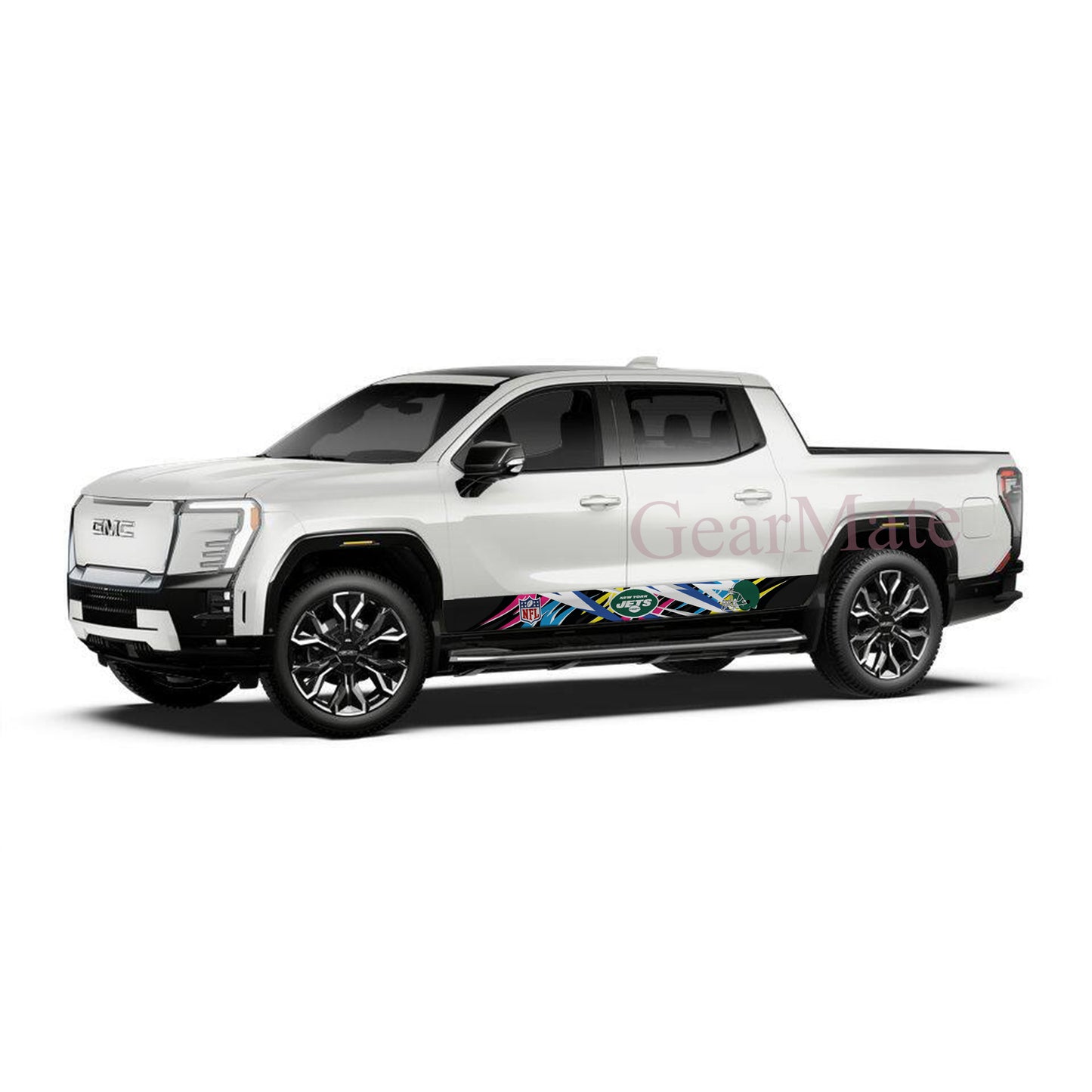 NFL New York Jets Rocker Panel Graphic Decal Kit (Left & Right Sides) - High Quality Vinyl for Trucks & SUVs