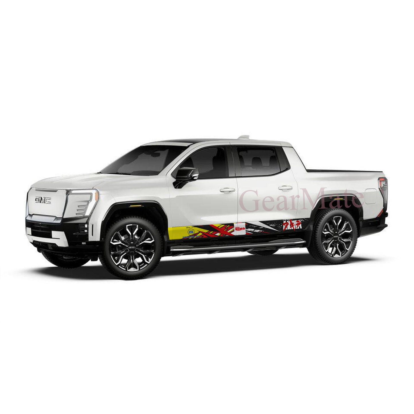 Racing Stripe Bolt Red Finding Nemo Rocker Panel Graphic Decal Kit (Left & Right Sides) - High Quality Vinyl for Trucks & SUVs