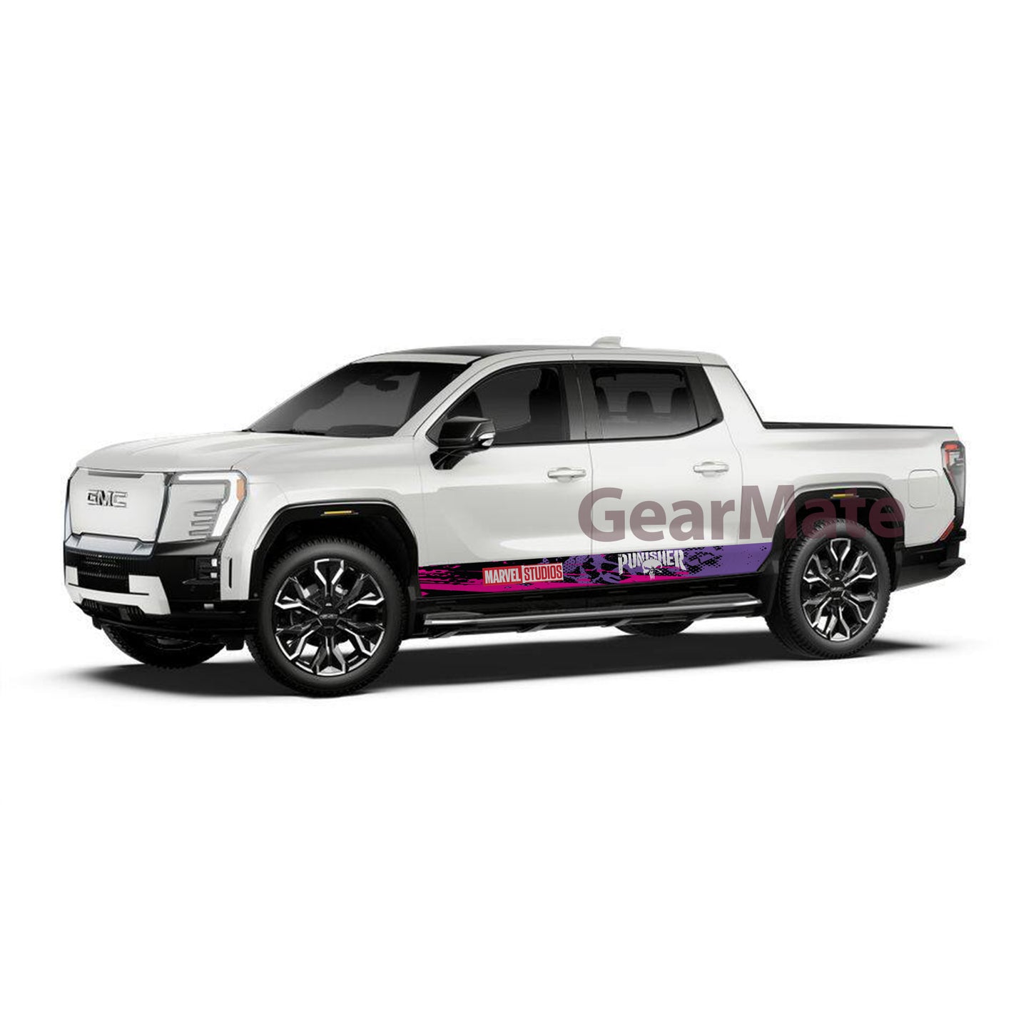 Sport Marvel The Punisher Rocker Panel Graphic Decal Kit (Left & Right Sides) - High Quality Vinyl for Trucks & SUVs