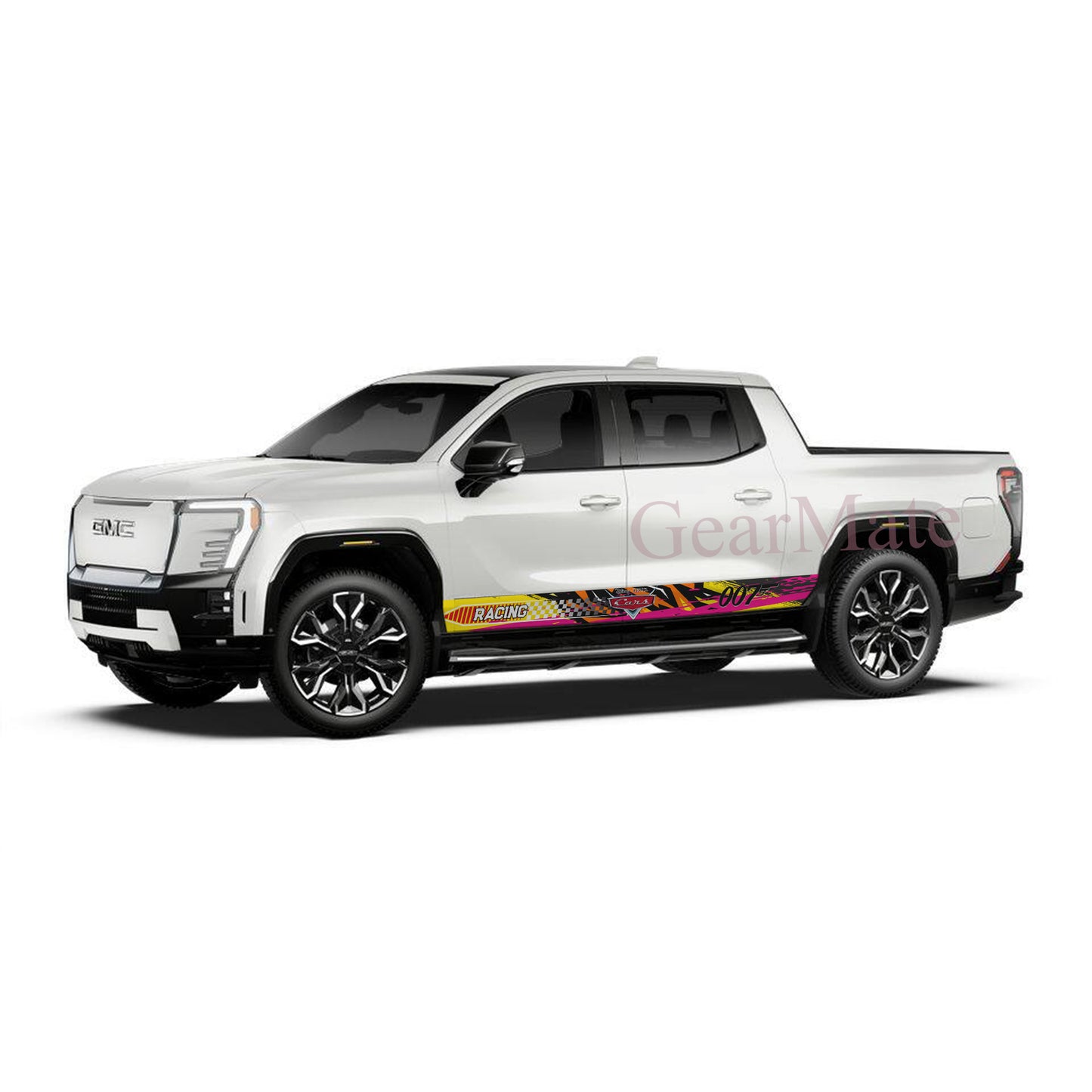 Racing Pink Orange Pixar Cars Rocker Panel Graphic Decal Kit (Left & Right Sides) - High Quality Vinyl for Trucks & SUVs