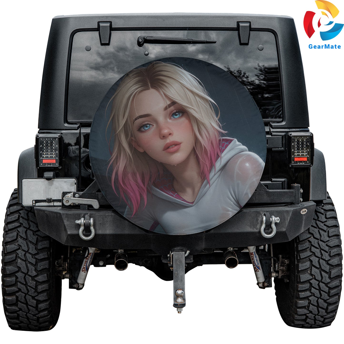Marvel Gwen Stacy Spider Girl Spare Tire Cover – Premium Waterproof UV Resistant Protector