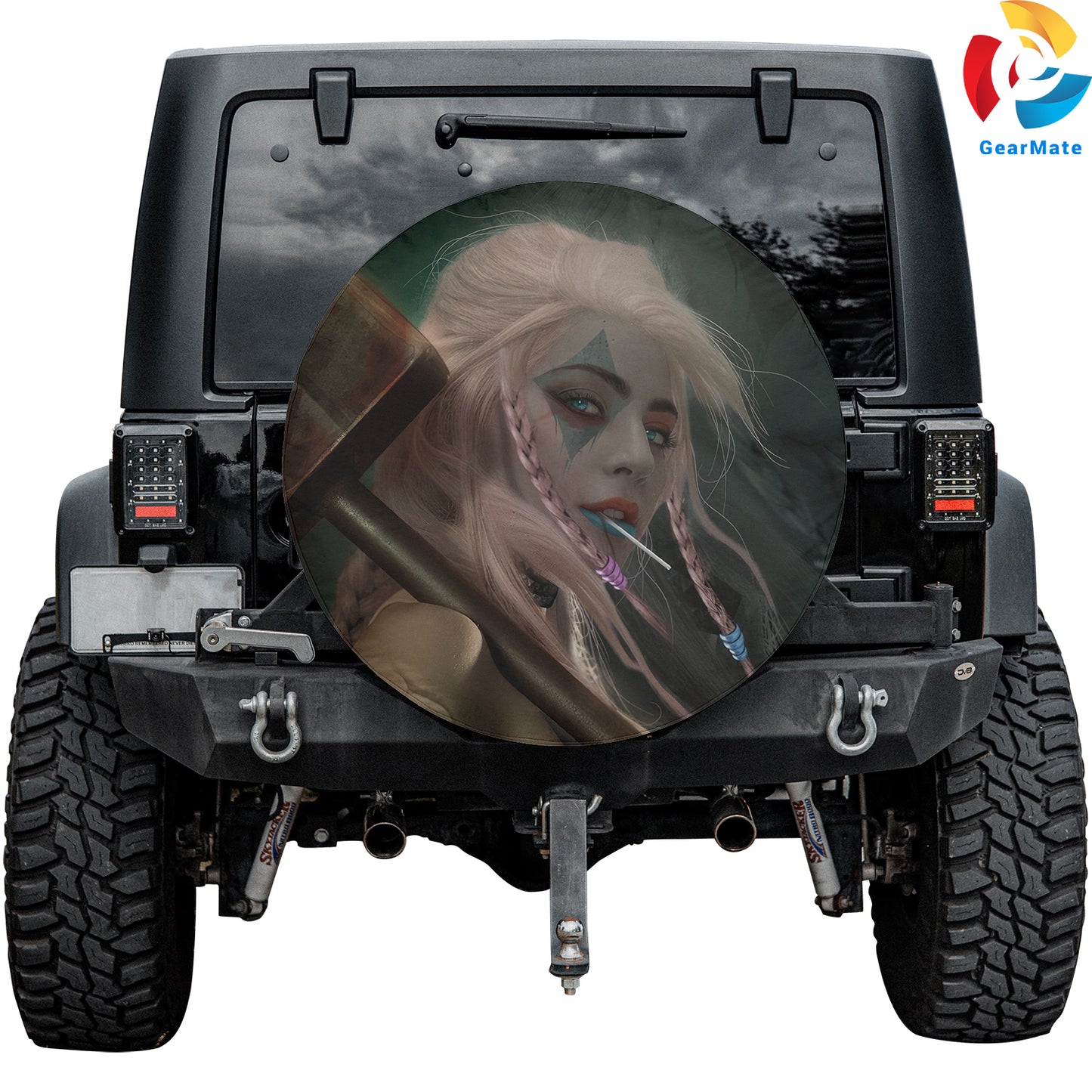 DC Harley Quinn Comics Spare Tire Cover – Premium Waterproof UV Resistant Protector