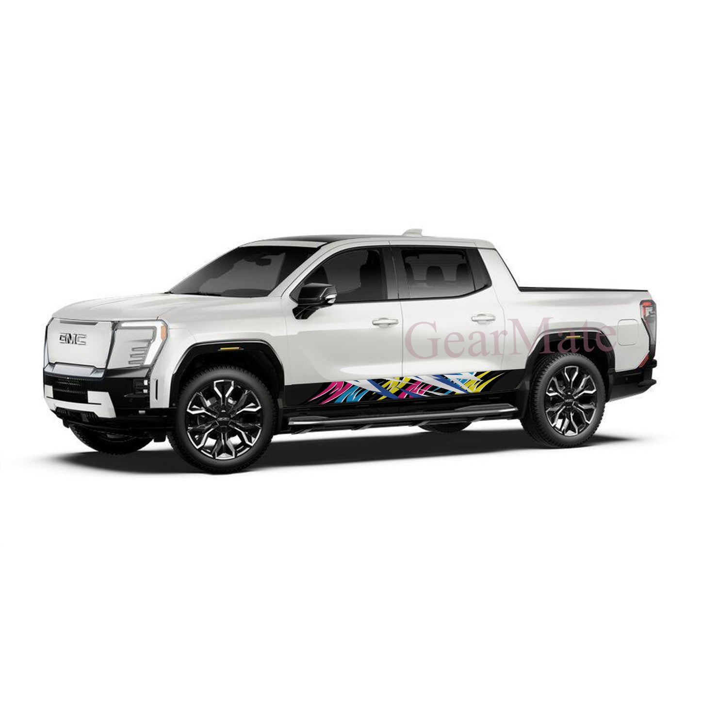 Racing Abstract Rocker Panel Graphic Decal Kit (Left & Right Sides) - High Quality Vinyl for Trucks & SUVs
