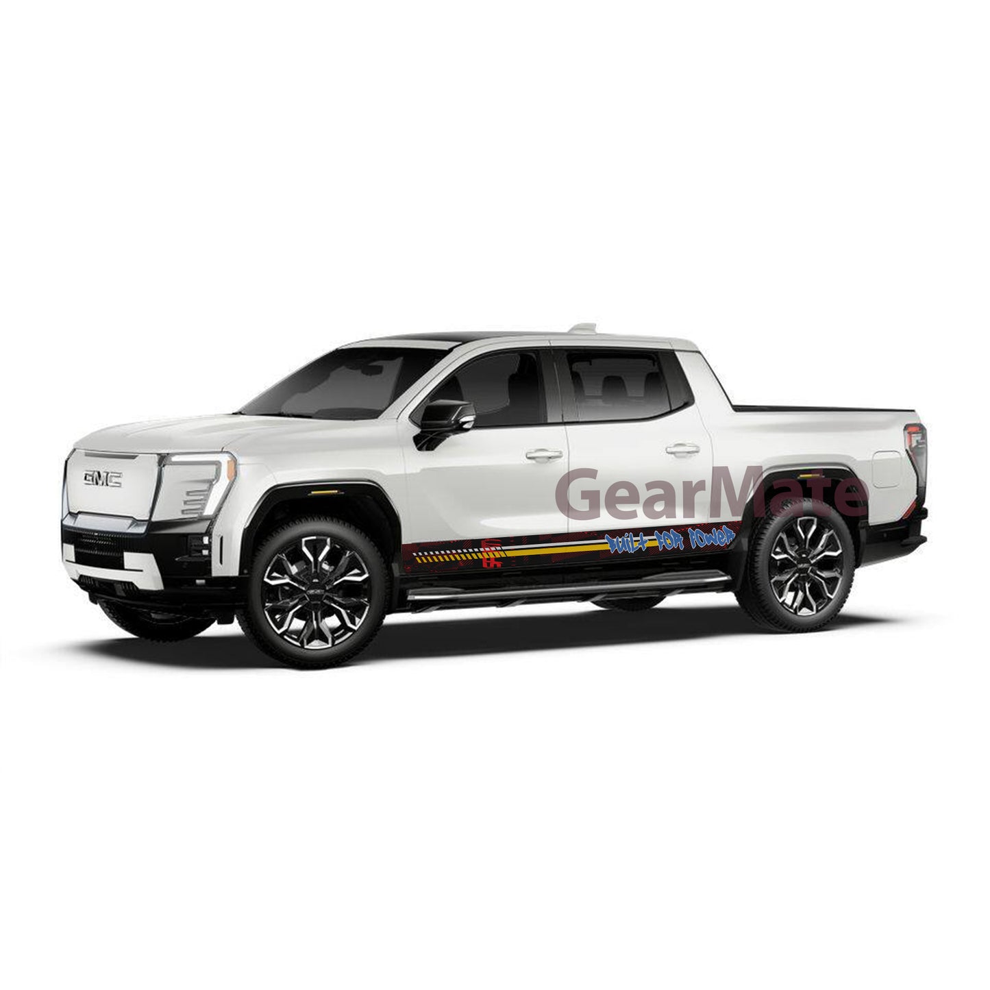 Built for Power Rocker Panel Graphic Decal Kit (Left & Right Sides) - High Quality Vinyl for Trucks & SUVs