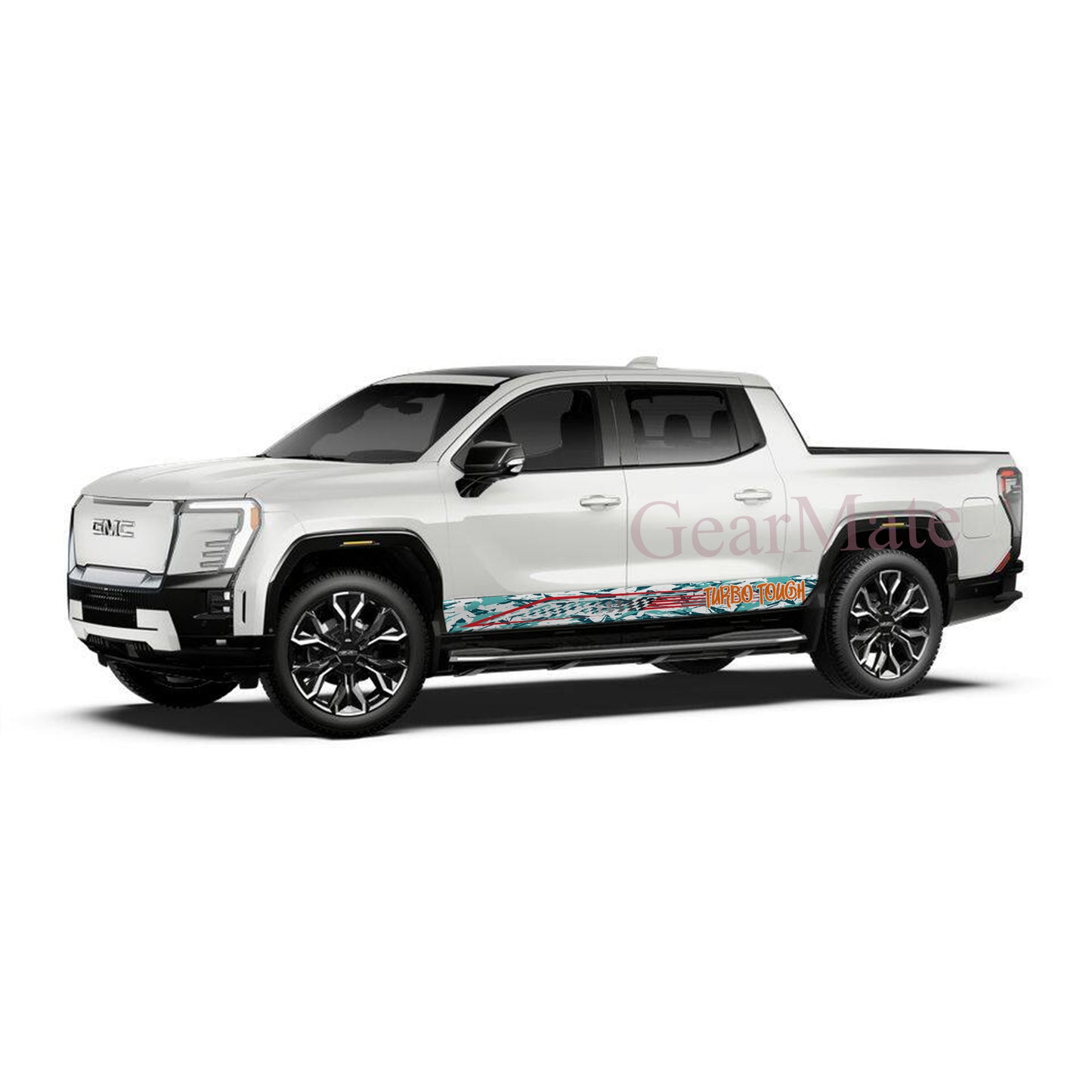 Turbo Tough Rocker Panel Graphic Decal Kit (Left & Right Sides) - High Quality Vinyl for Trucks & SUVs