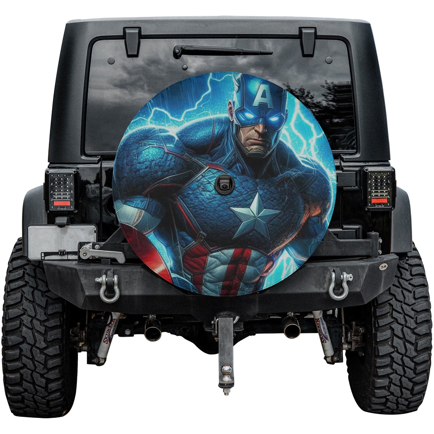 Captain America Marvel Superheroes Spare Tire Cover – Premium Waterproof UV Resistant Protector