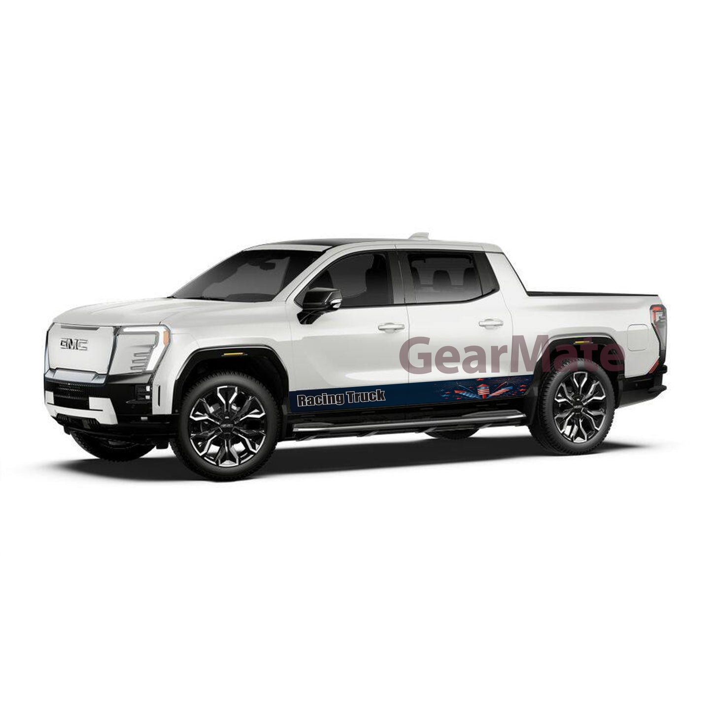 Racing Truck Rocker Panel Graphic Decal Kit (Left & Right Sides) - High Quality Vinyl for Trucks & SUVs
