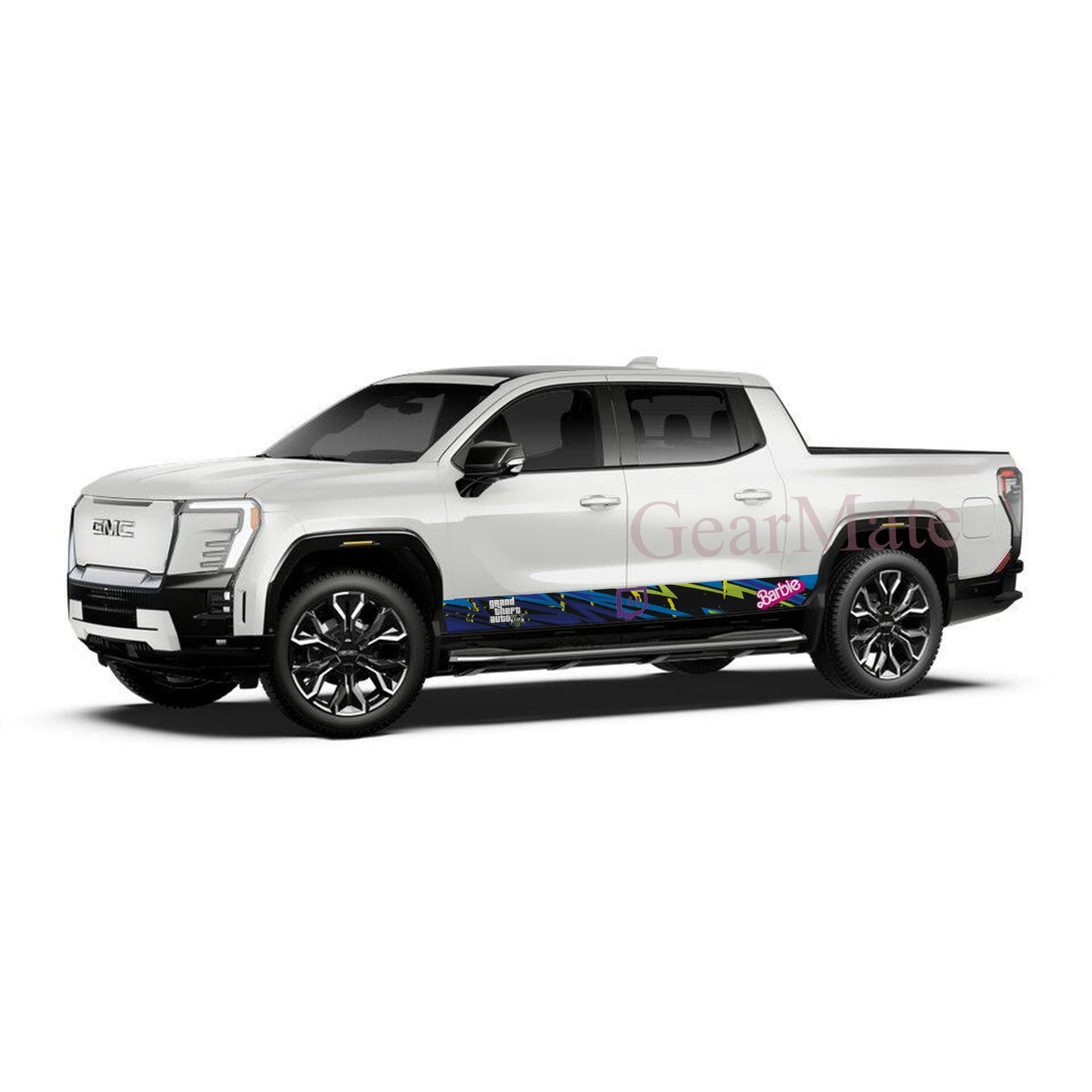 Twitch TV Games Rocker Panel Graphic Decal Kit (Left & Right Sides) - High Quality Vinyl for Trucks & SUVs (