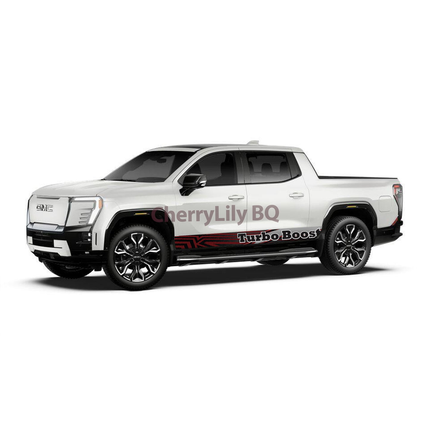 Sport Turbo Boost Rocker Panel Graphic Decal Kit (Left & Right Sides) - High Quality Vinyl for Trucks & SUVs