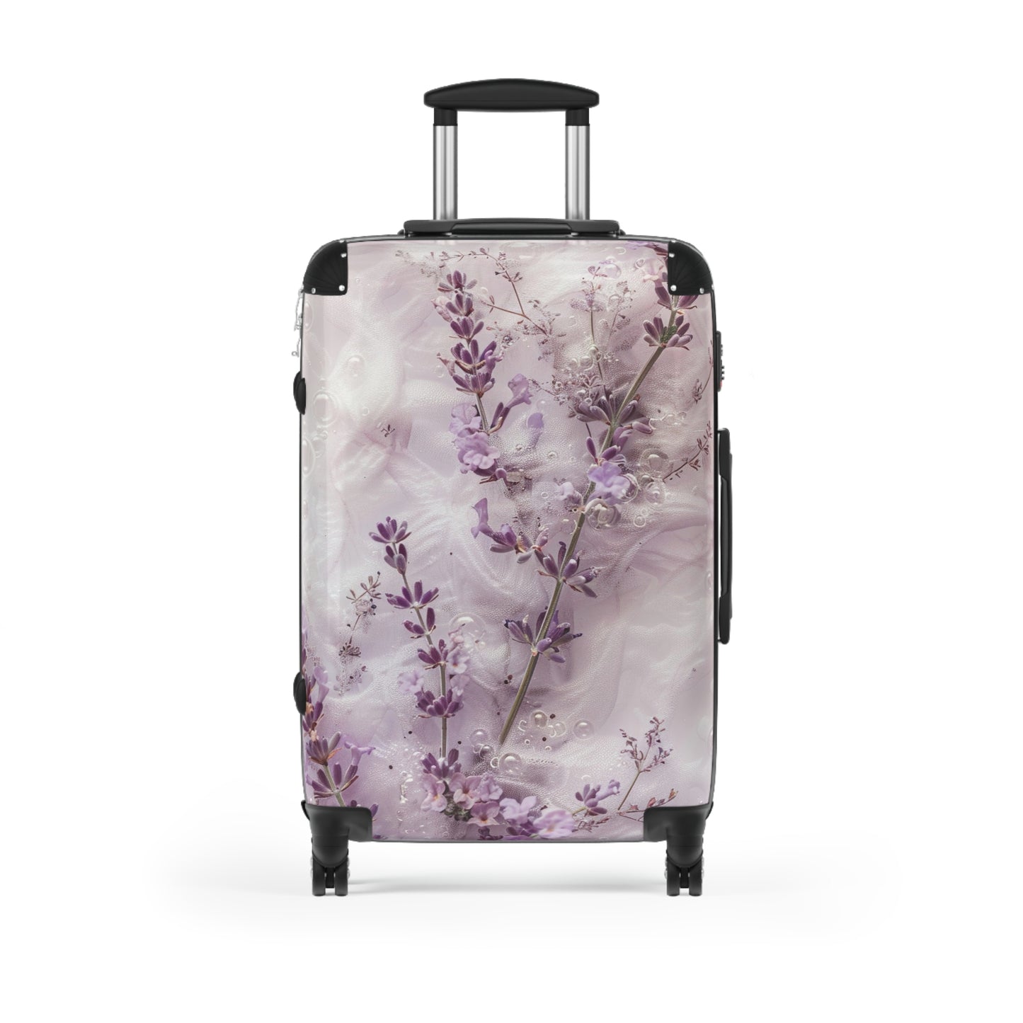 Nature Flowers Floral Animated Mauve Art Carry-On Suitcase - Stylish Luggage for Travelers