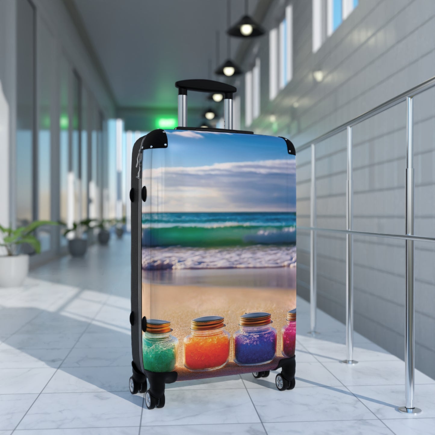 Nature Summer Colorful Jars Carry-On Suitcase - Stylish Luggage for Travelers