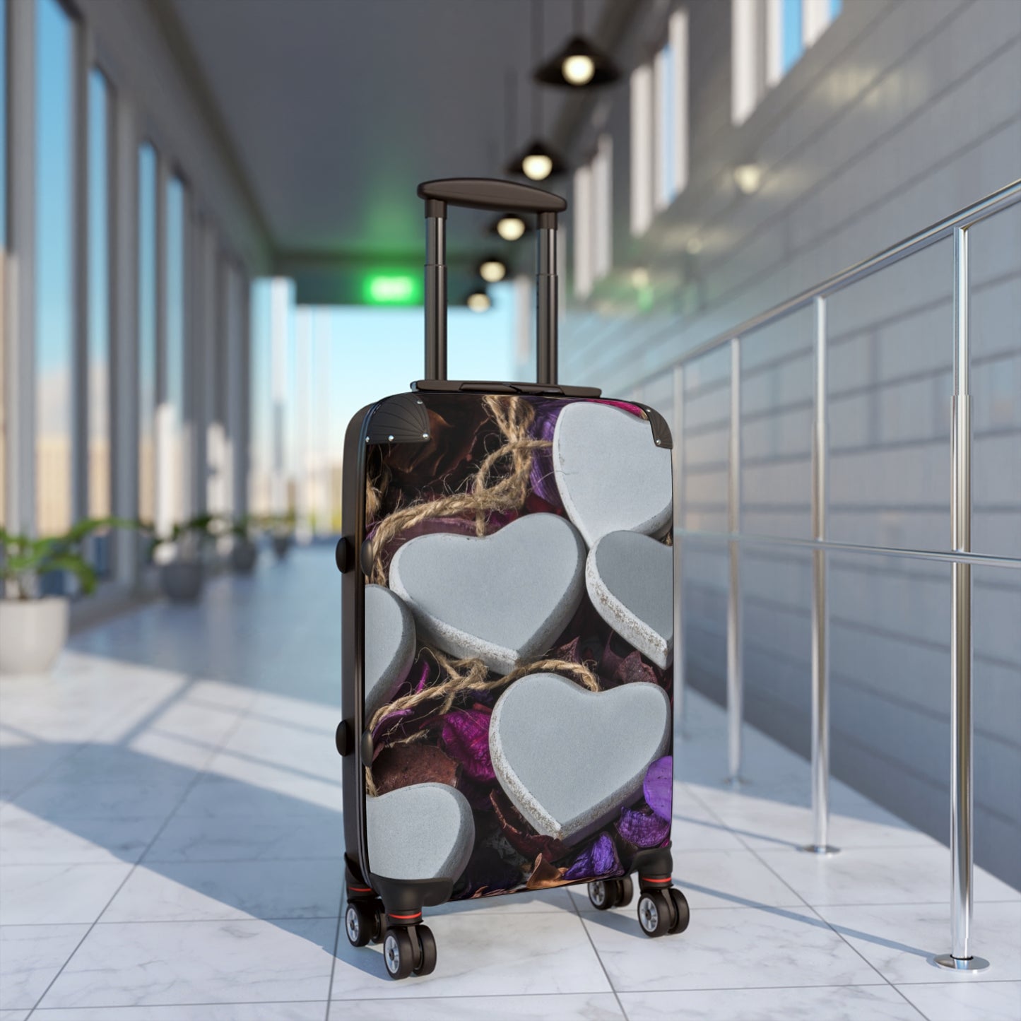 Love Heart Decor Art Carry-On Suitcase - Stylish Luggage for Travelers