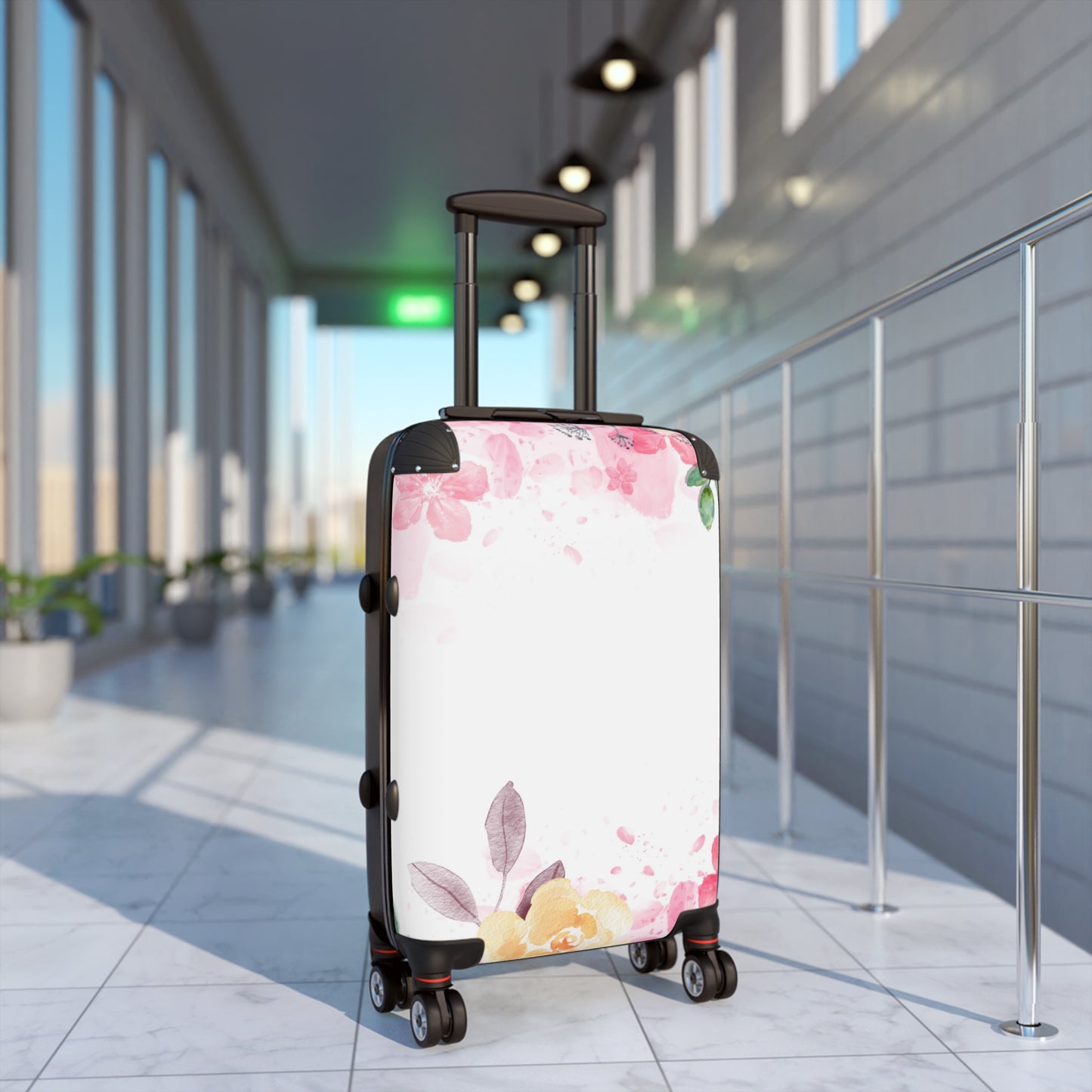 Nature Flowers Floral Petal Wreath Art Carry-On Suitcase - Stylish Luggage for Travelers