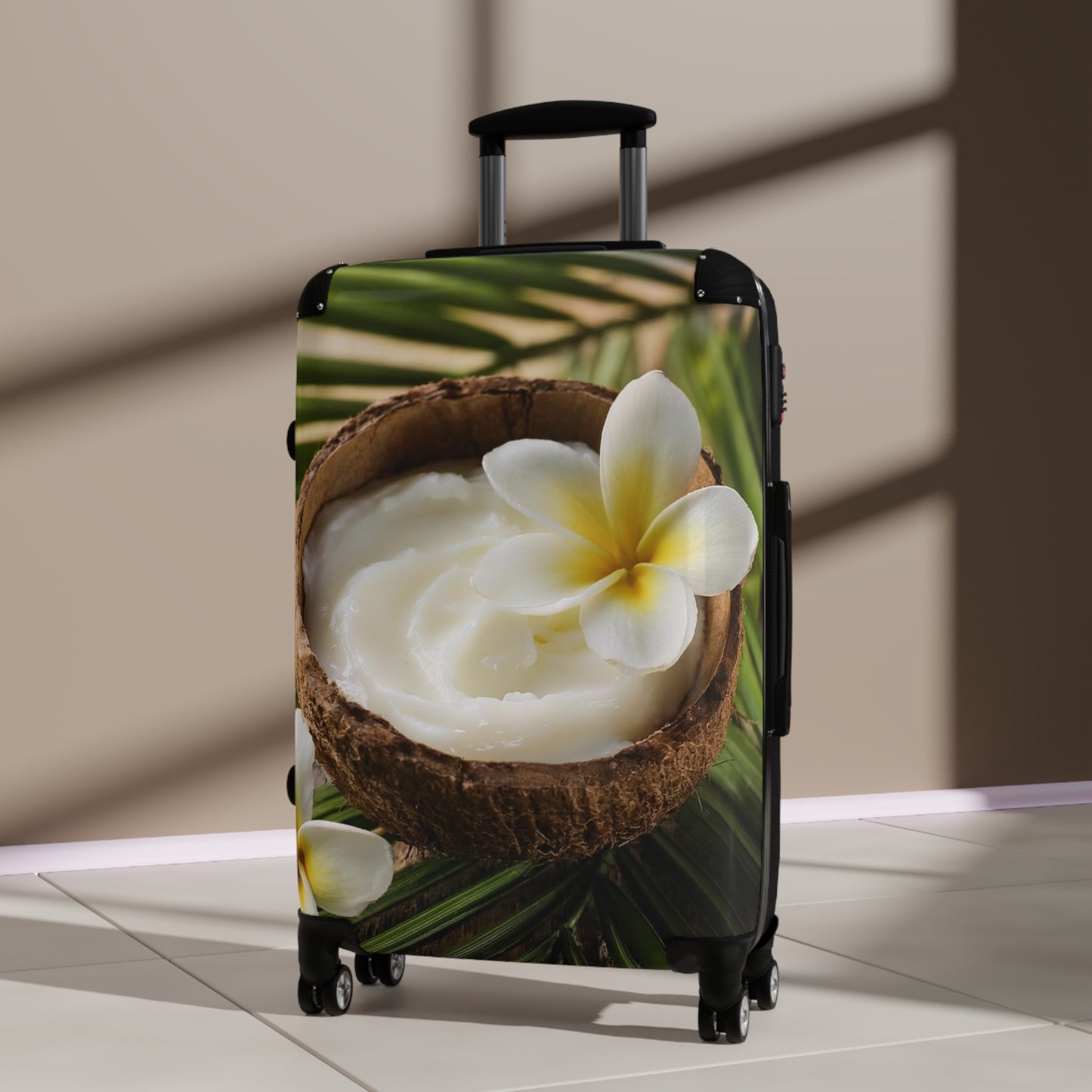 Nature Flowers Floral Coconut Oil Art Carry-On Suitcase - Stylish Luggage for Travelers