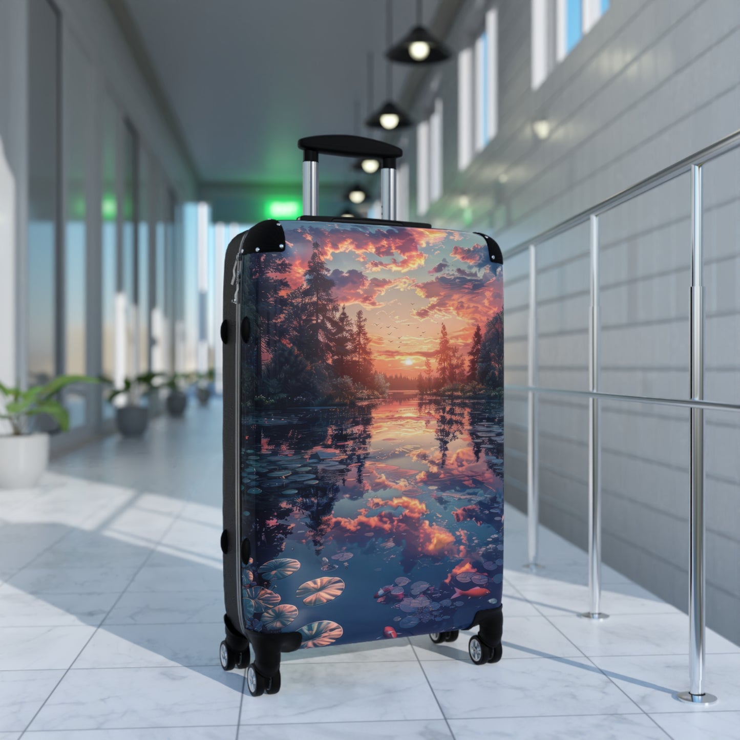 Nature Sunset Tranquil Art Carry-On Suitcase - Stylish Luggage for Travelers