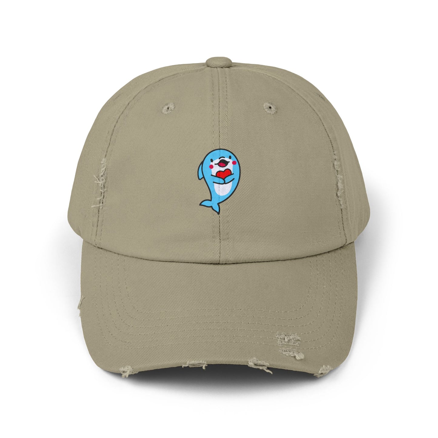 Dolphin Vintage Distressed Dad Hat Unisex Adjustable Cotton Twill Baseball Cap for Casual Everyday Wear