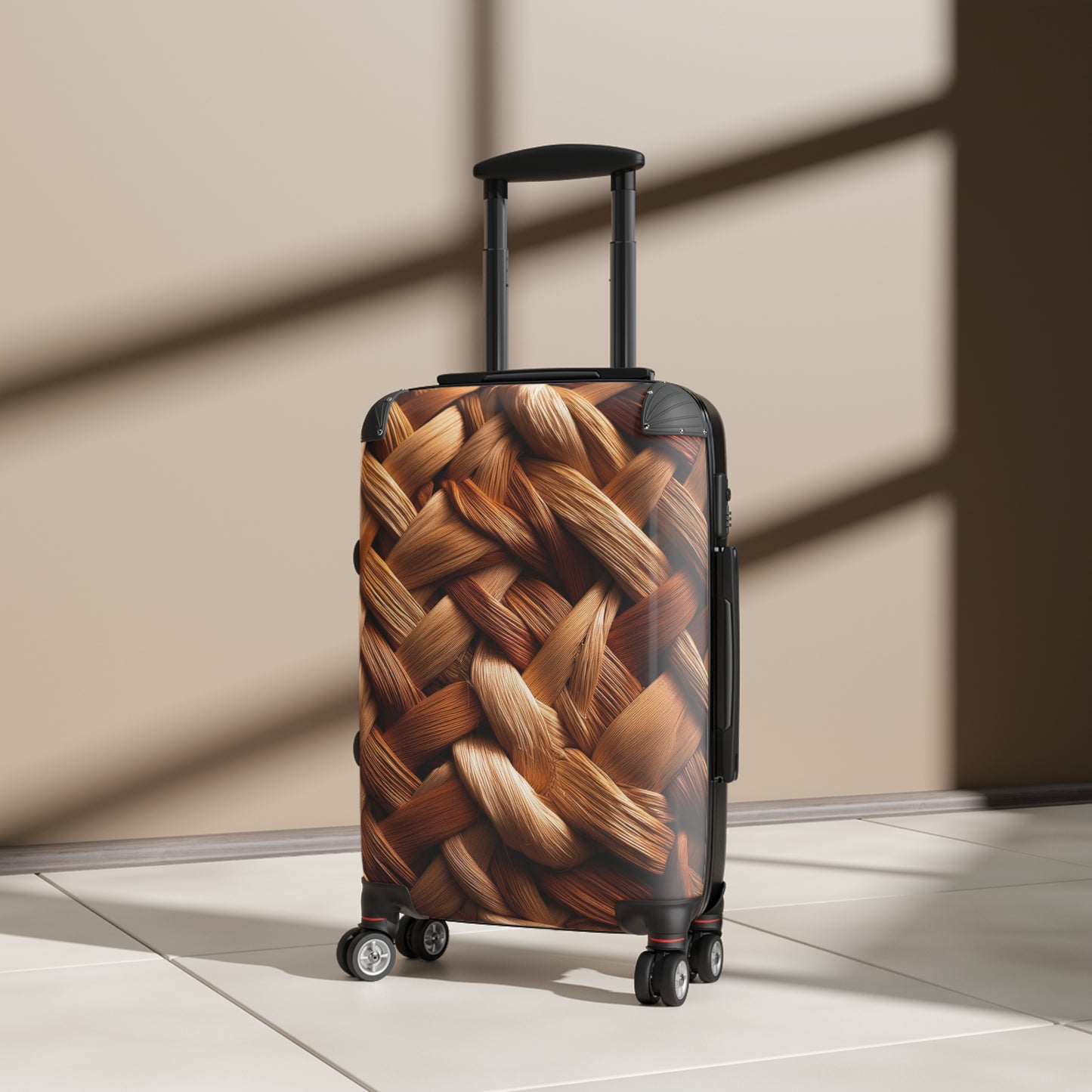 Nature Texture Wooven Art Carry-On Suitcase - Stylish Luggage for Travelers