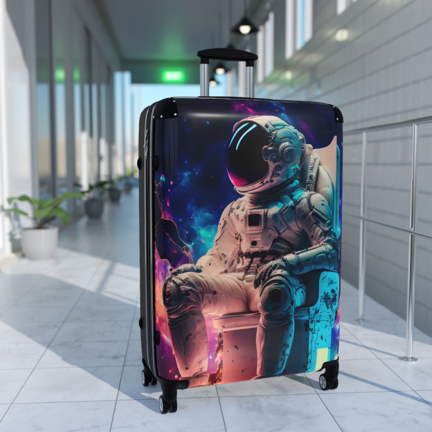Space Astronaut Chill Carry-On Suitcase - Stylish Luggage for Travelers
