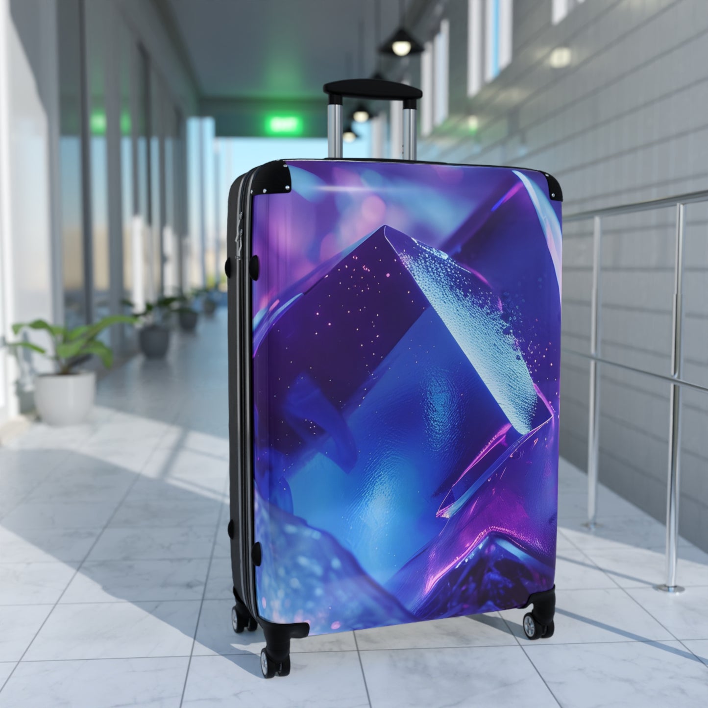 Abstract Purple Aesthetic Art Carry-On Suitcase - Stylish Luggage for Travelers