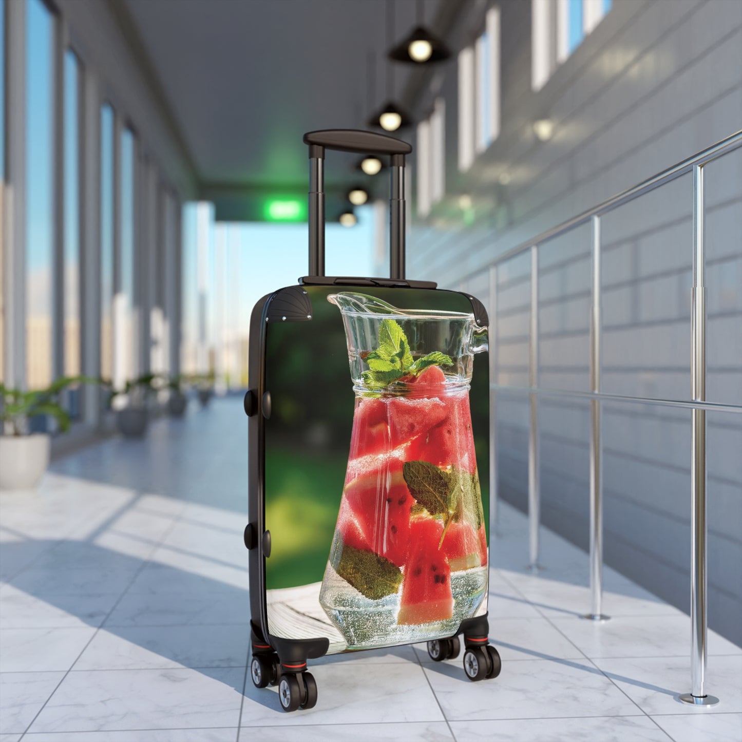 Nature Summer Watermelon Mint Carry-On Suitcase - Stylish Luggage for Travelers