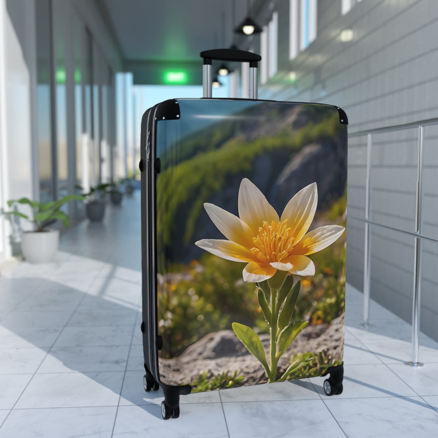 Nature Flowers Floral Luminous Carry-On Suitcase - Stylish Luggage for Travelers