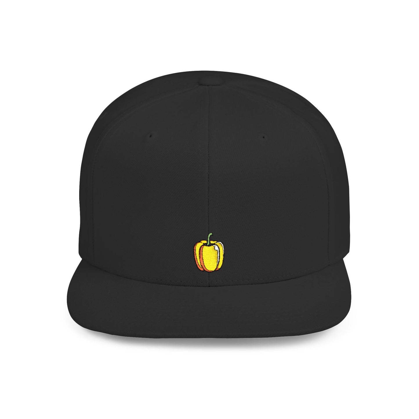 Icons Embroidered Bell Pepper Flat Bill Snapback – Lightweight, Custom Fit, Premium Quality