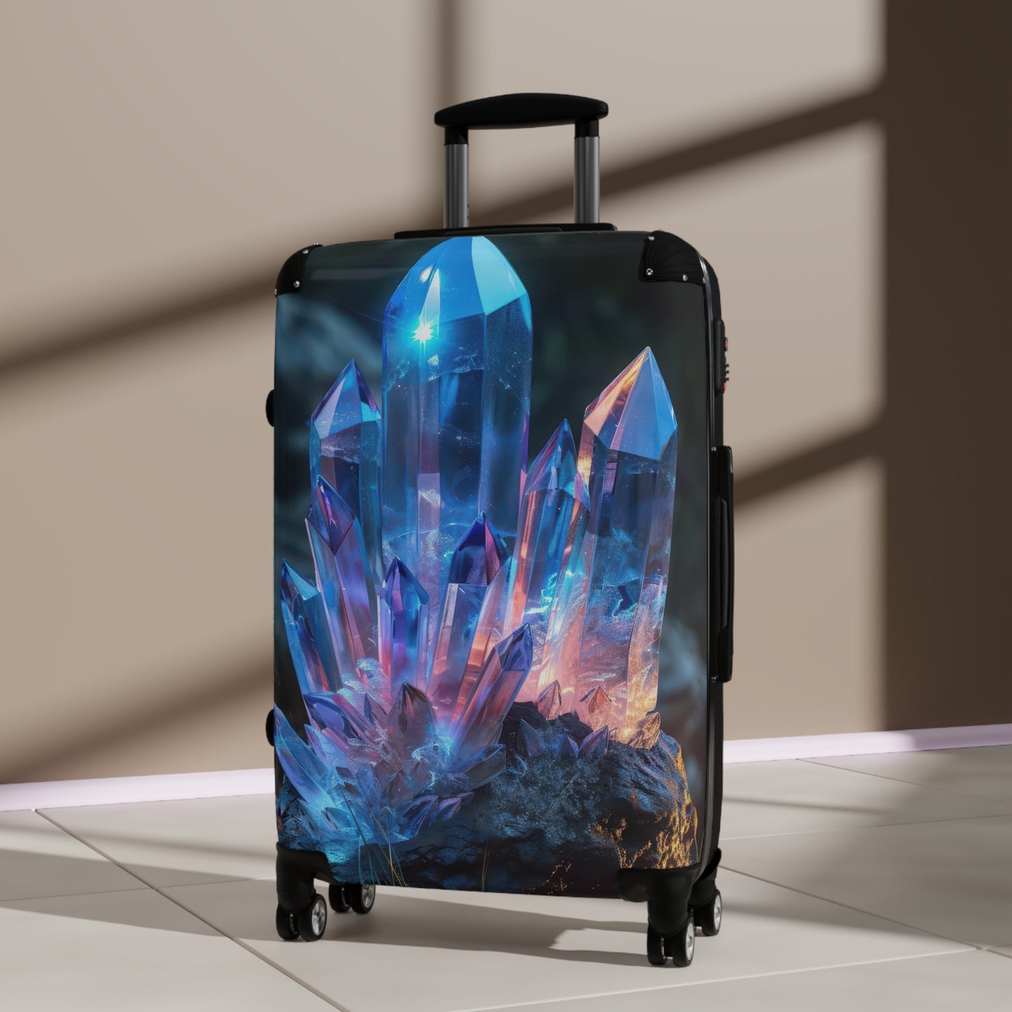 Nature Cluster Glowing Art Carry-On Suitcase - Stylish Luggage for Travelers