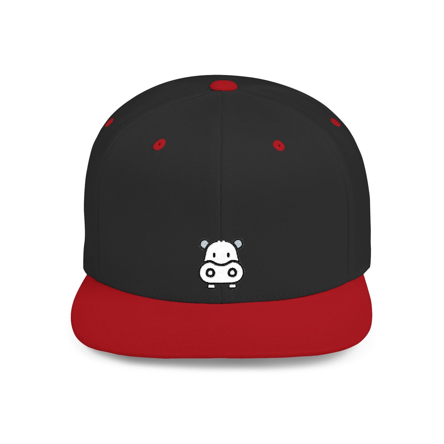 Icons Embroidered Hippopotamus Flat Bill Snapback – Lightweight, Custom Fit, Premium Quality