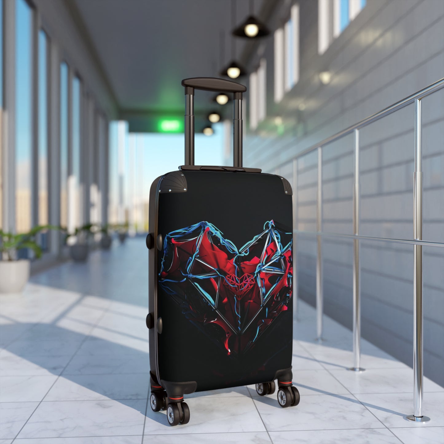 Abstract Heart Digital Art Carry-On Suitcase - Stylish Luggage for Travelers