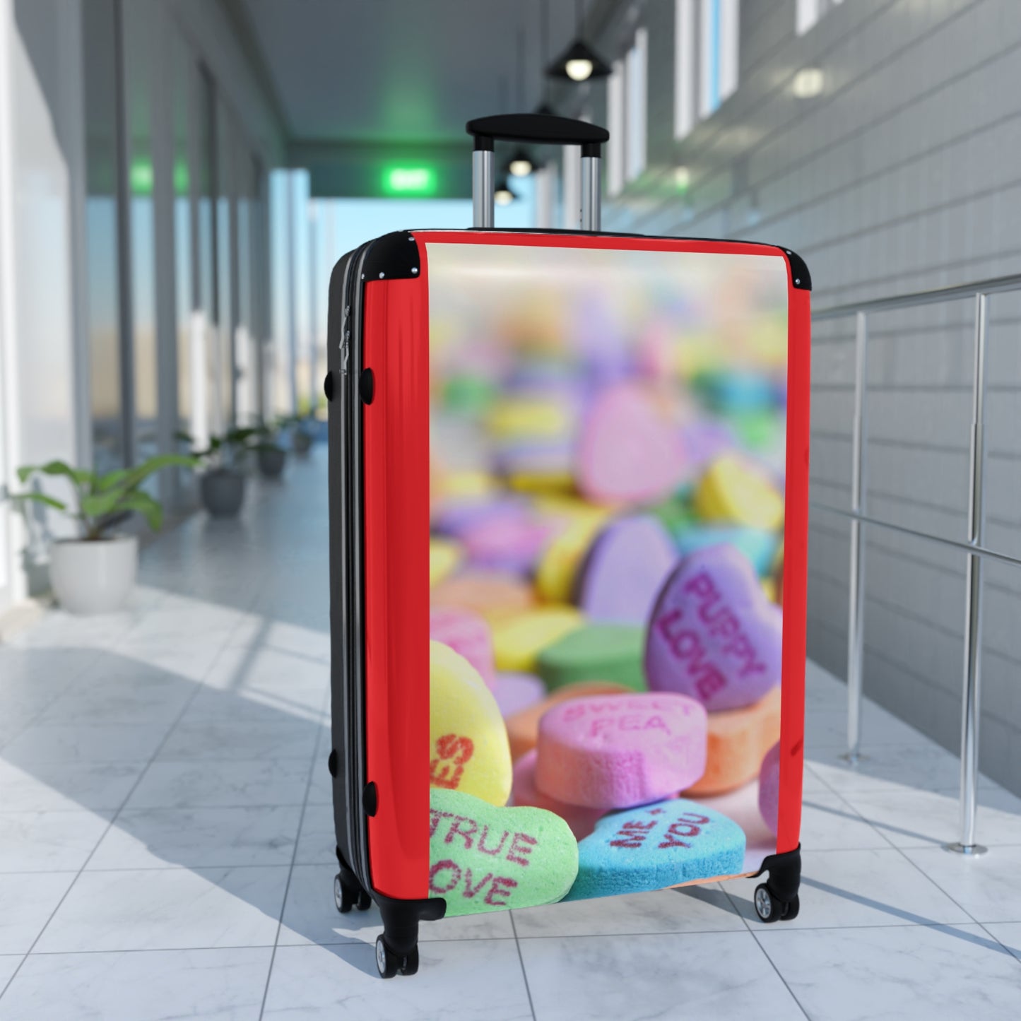 Love Heart Valentine Art Carry-On Suitcase - Stylish Luggage for Travelers