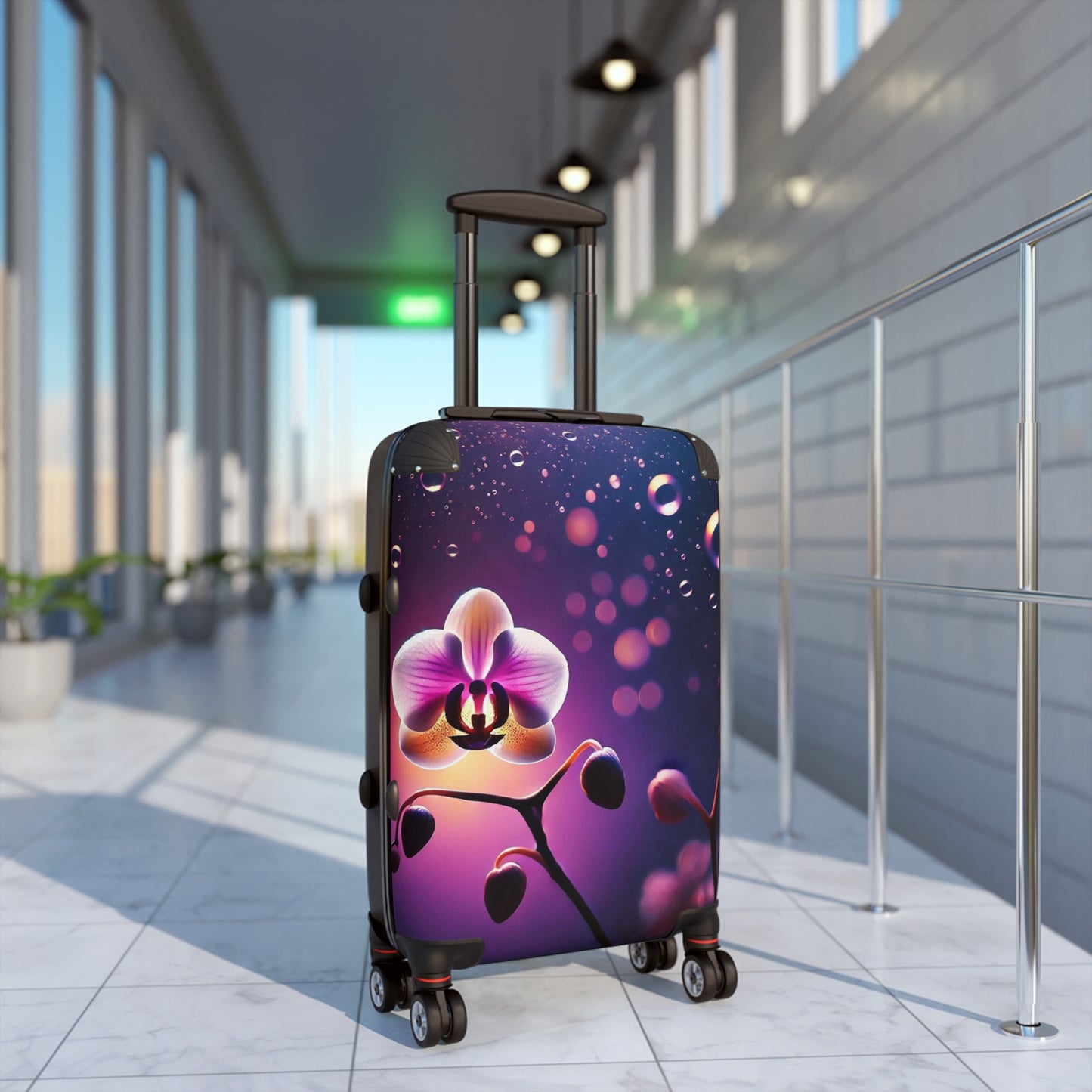 Nature Flowers Floral Purple Blooming Art Carry-On Suitcase - Stylish Luggage for Travelers